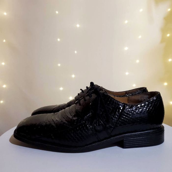 Giorgio Brutini Giorgio Brutini 9M Genuine Snake Skin Black Oxford ...