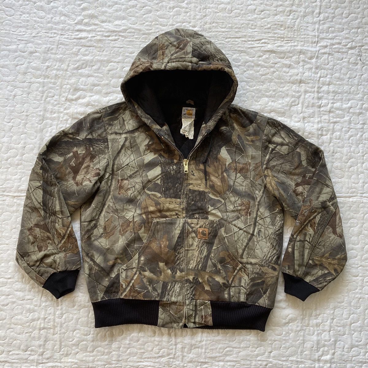 Vintage VINTAGE 1980s REAL TREE CAMOUFLAGE CARHART HODIE JACKET | Grailed