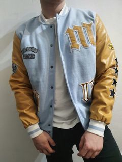 Baby Blue Varsity Jacket  M Los Angeles Letterman Jacket