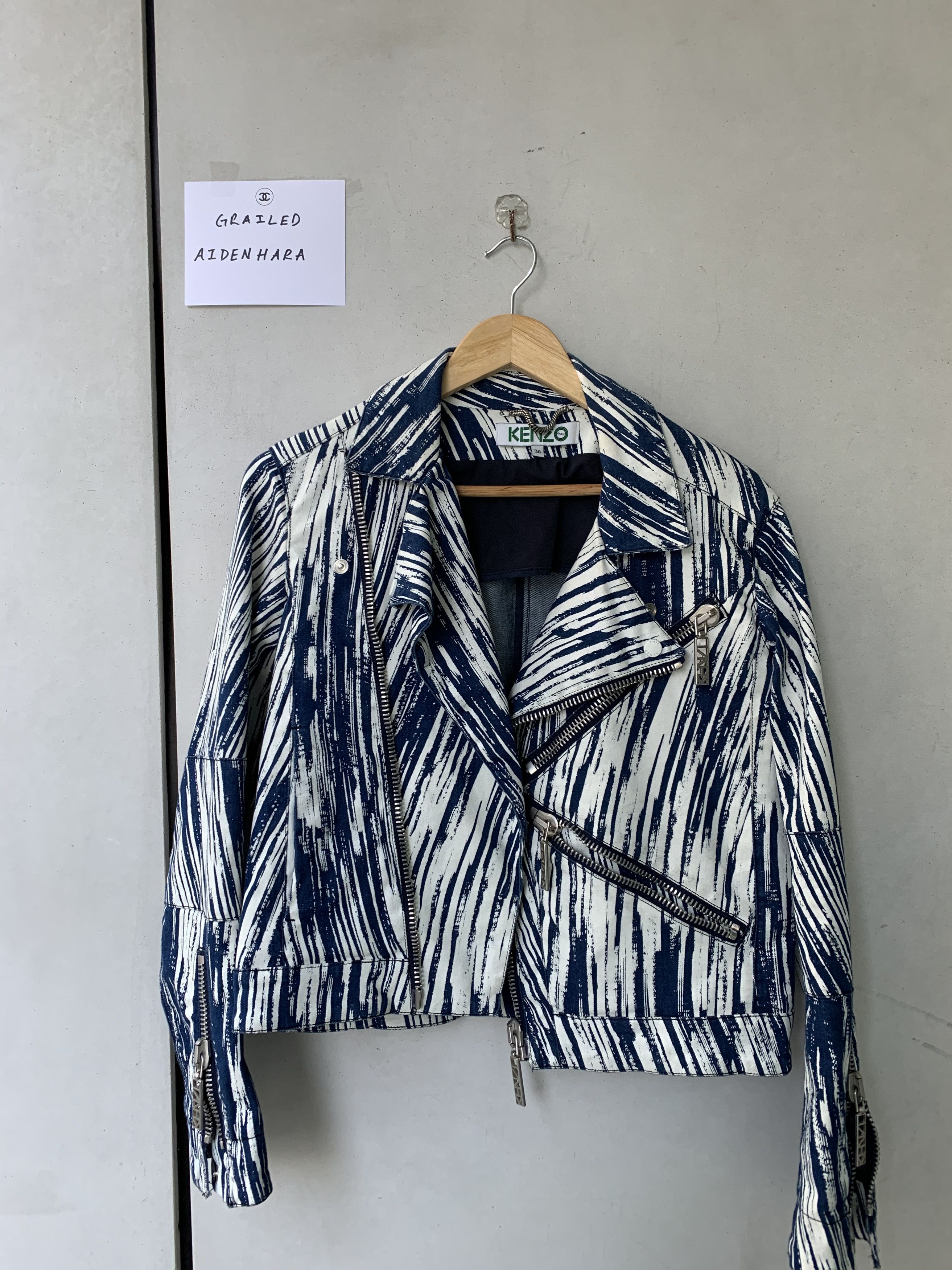 Kenzo Kenzo Denim Biker Jacket Size US S / EU 44-46 / 1 - 1 Thumbnail