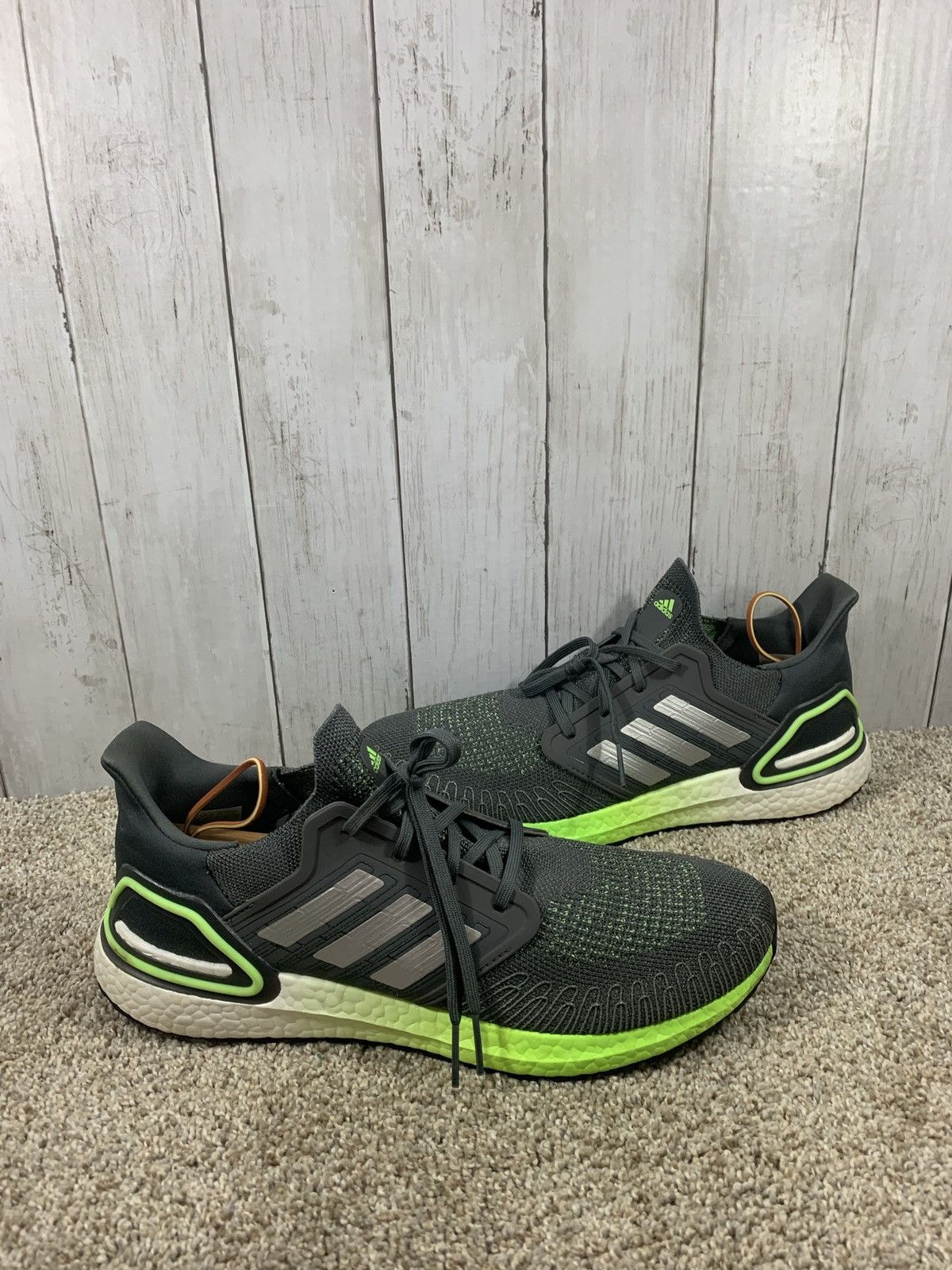 Adidas UltraBoost 20 'Grey Signal Green FV8317 Men's Size 12