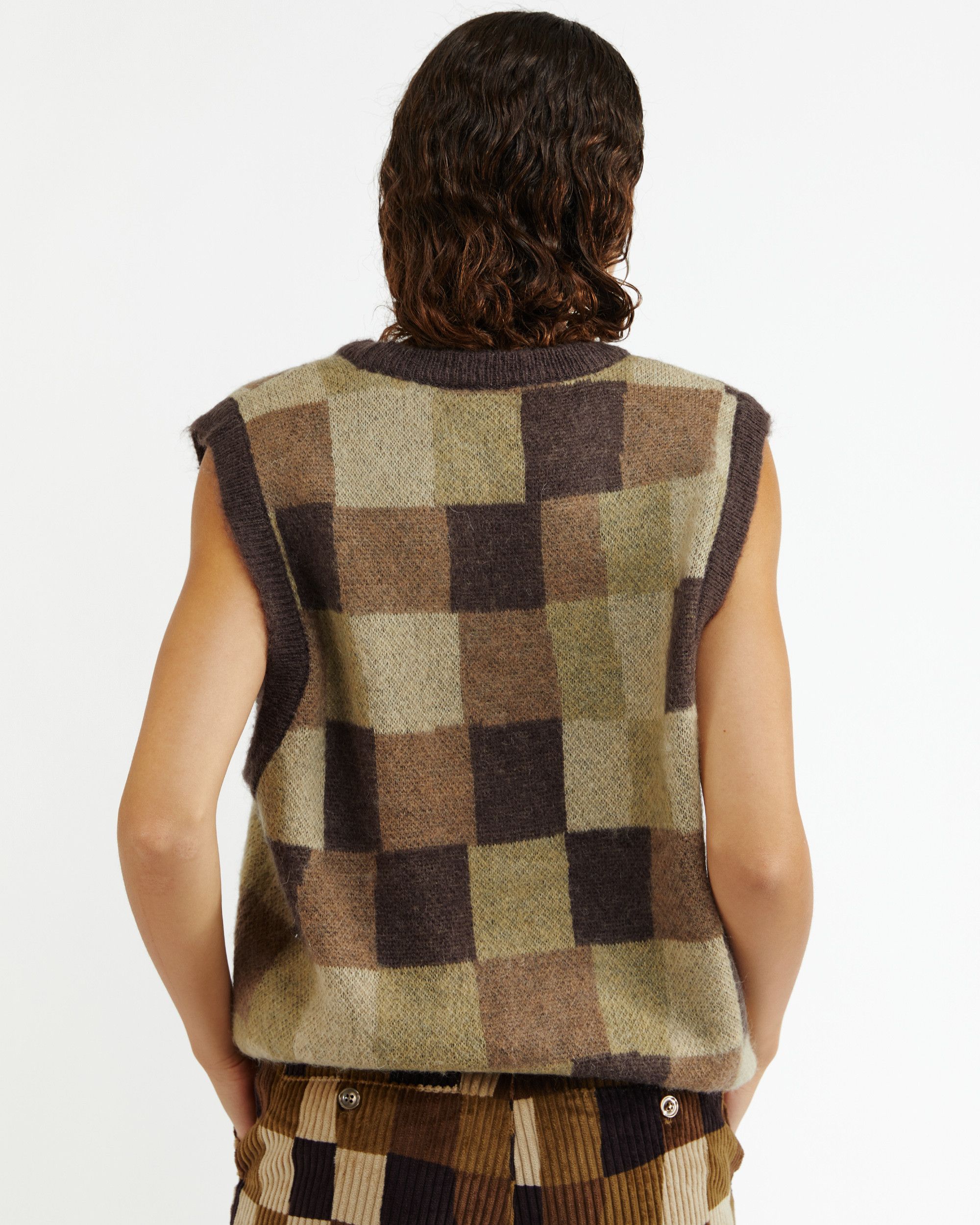 Stussy Stussy WOBBLY CHECK SWEATER VEST | Grailed