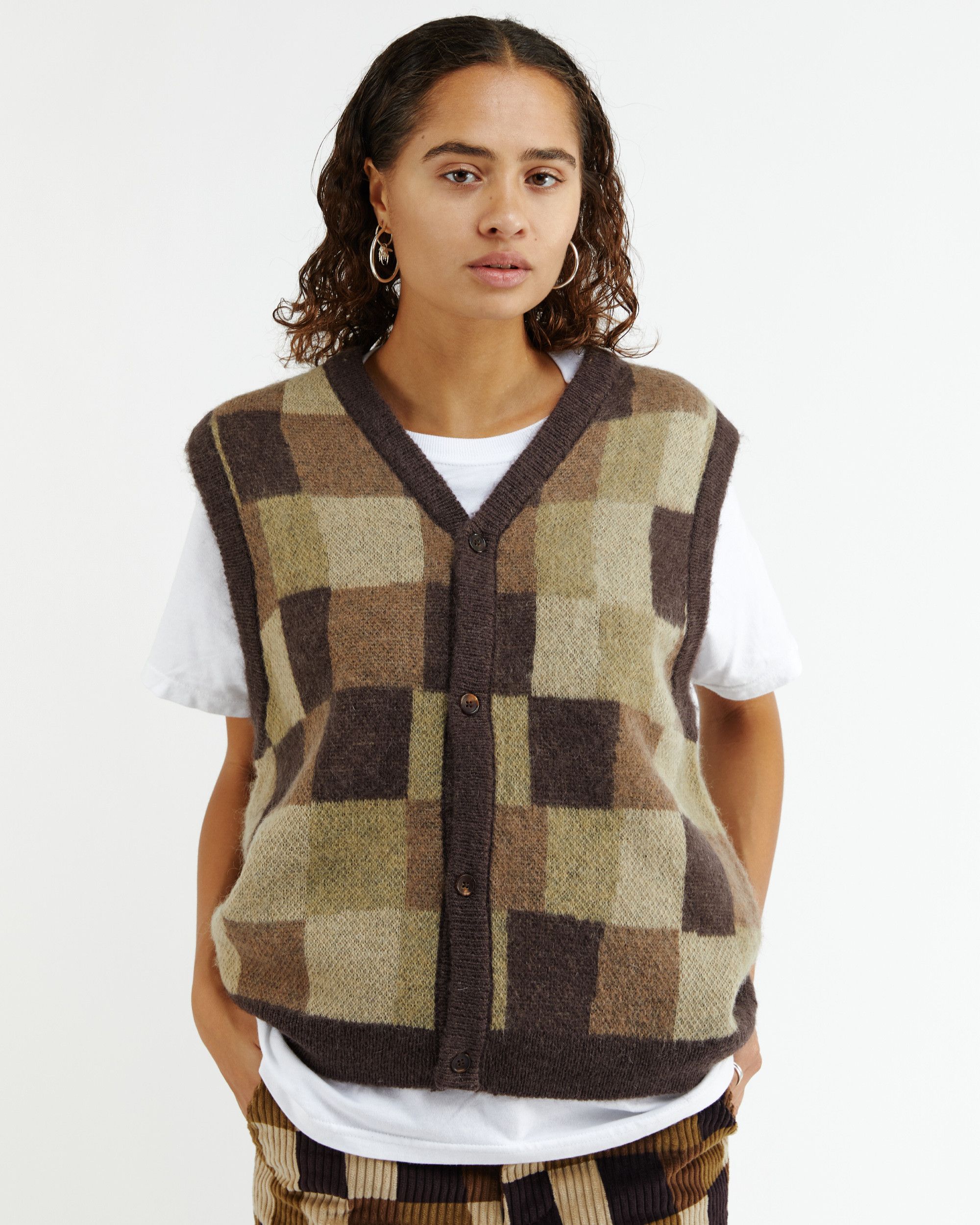 Wobbly Check Sweater Vest – Premier