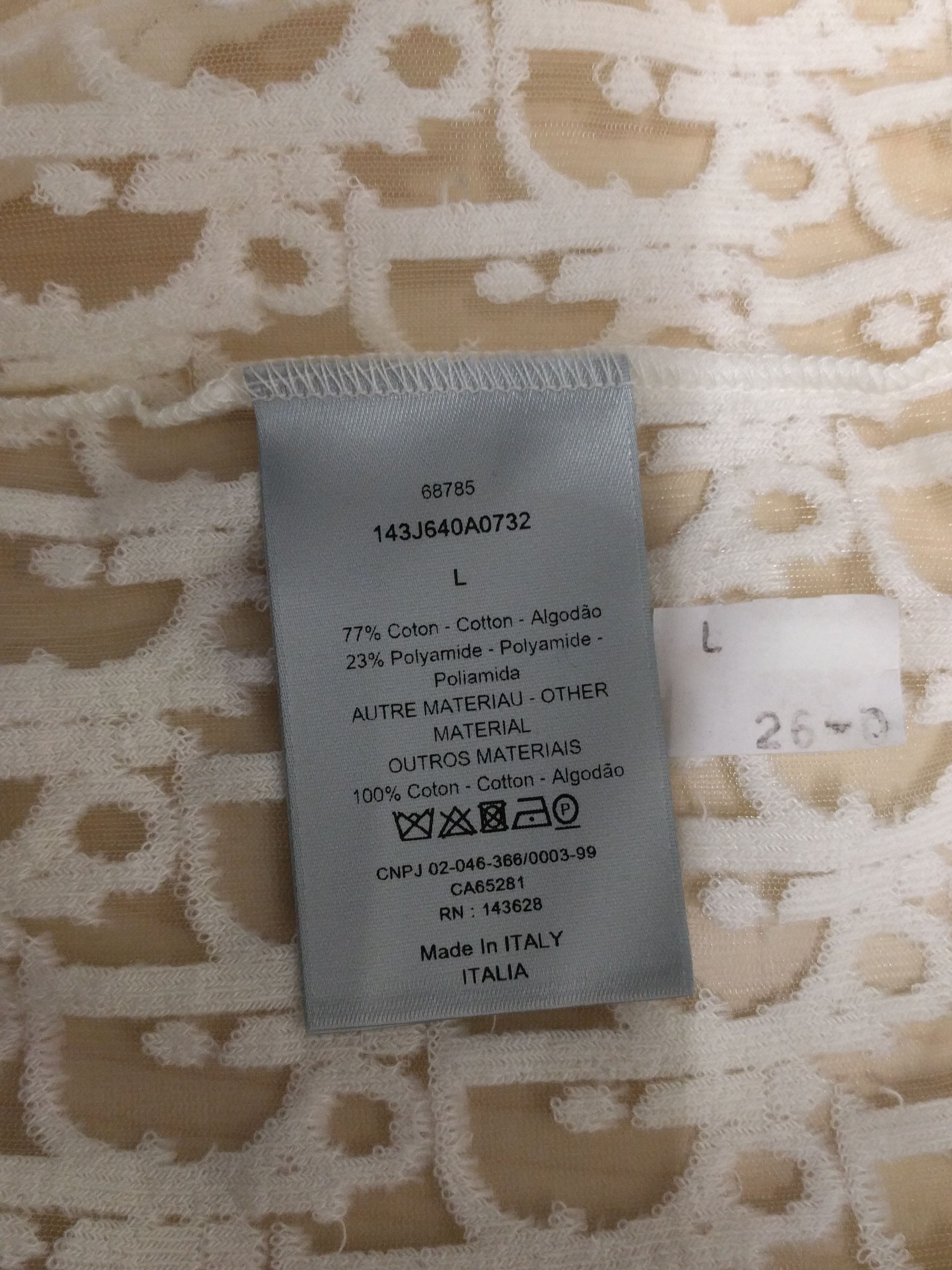 Dior White Cotton Long-Sleeved Dior Oblique T-Shirt Size US L / EU 52-54 / 3 - 6 Thumbnail