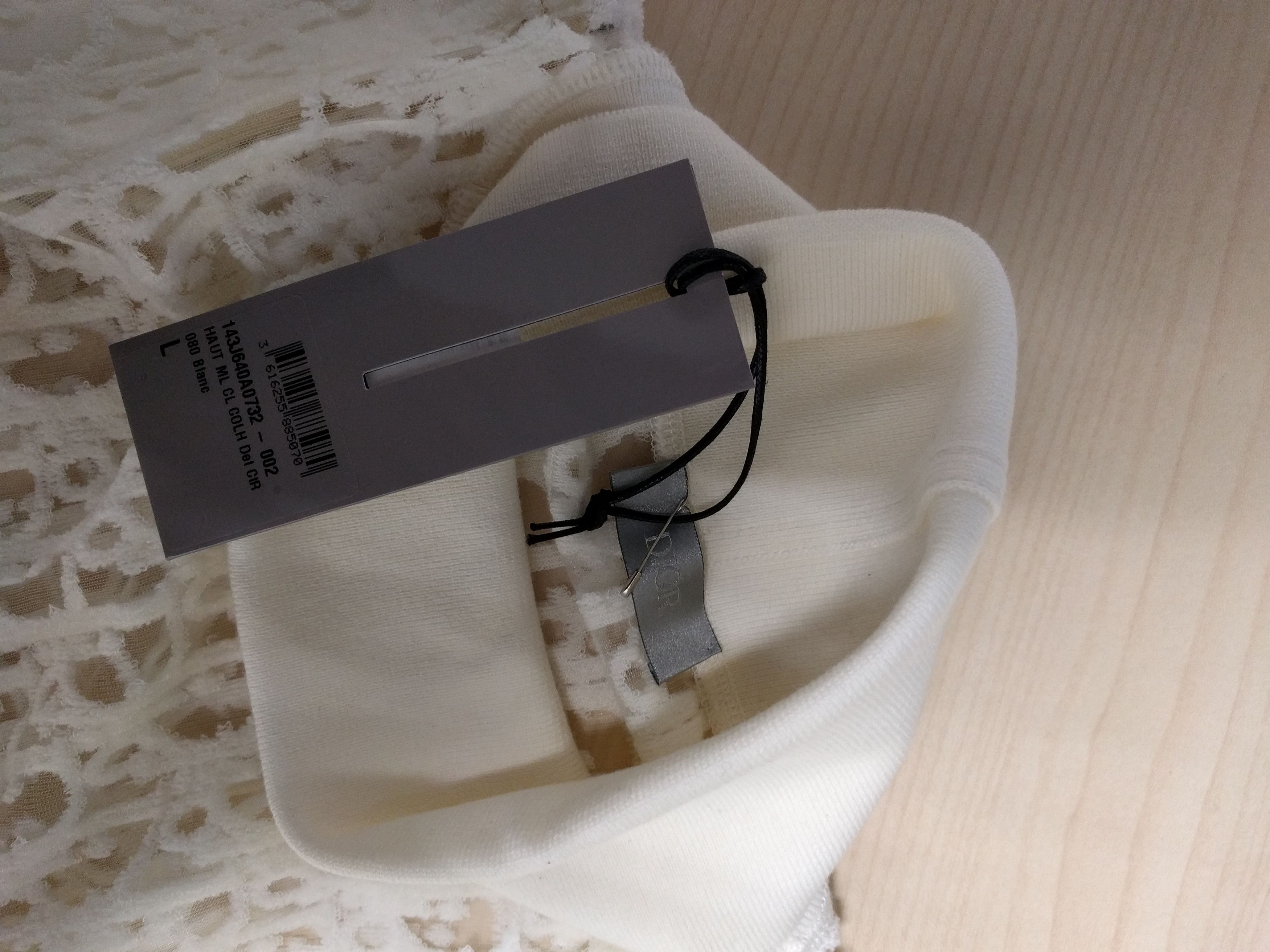 Dior White Cotton Long-Sleeved Dior Oblique T-Shirt Size US L / EU 52-54 / 3 - 5 Thumbnail