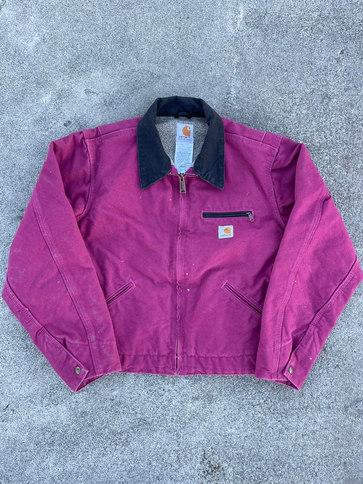 Vintage Vintage Faded Pink Detroit Style Carhartt Jacket Size US S / EU 44-46 / 1 - 1 Preview
