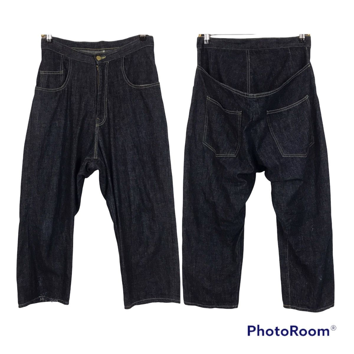 Japanese Brand × Kapital × Vintage 💣KAPITAL BLUE HANDS Style Design Buggy Jeans Size US 32 / EU 48 - 1 Thumbnail