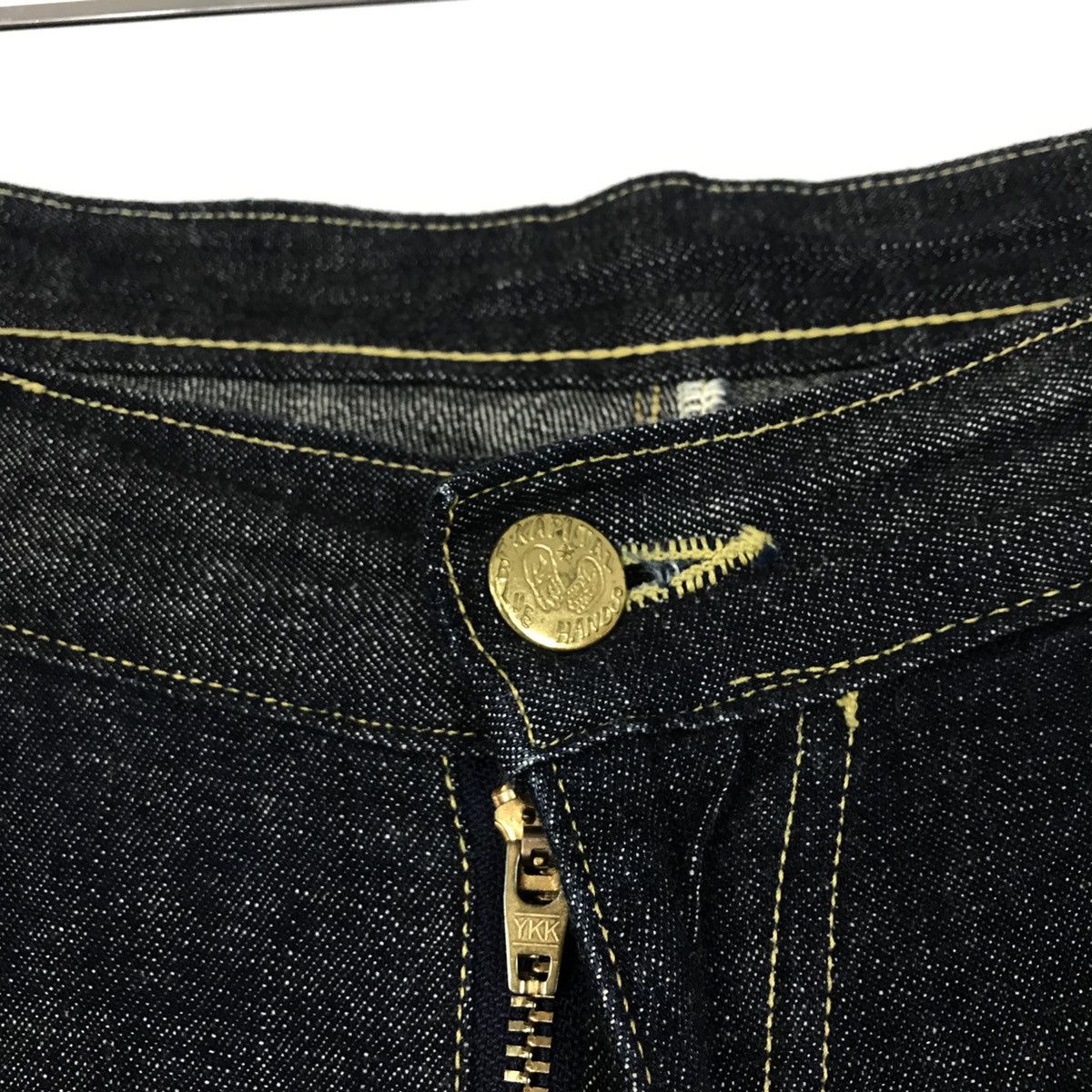 Japanese Brand × Kapital × Vintage 💣KAPITAL BLUE HANDS Style Design Buggy Jeans Size US 32 / EU 48 - 5 Thumbnail