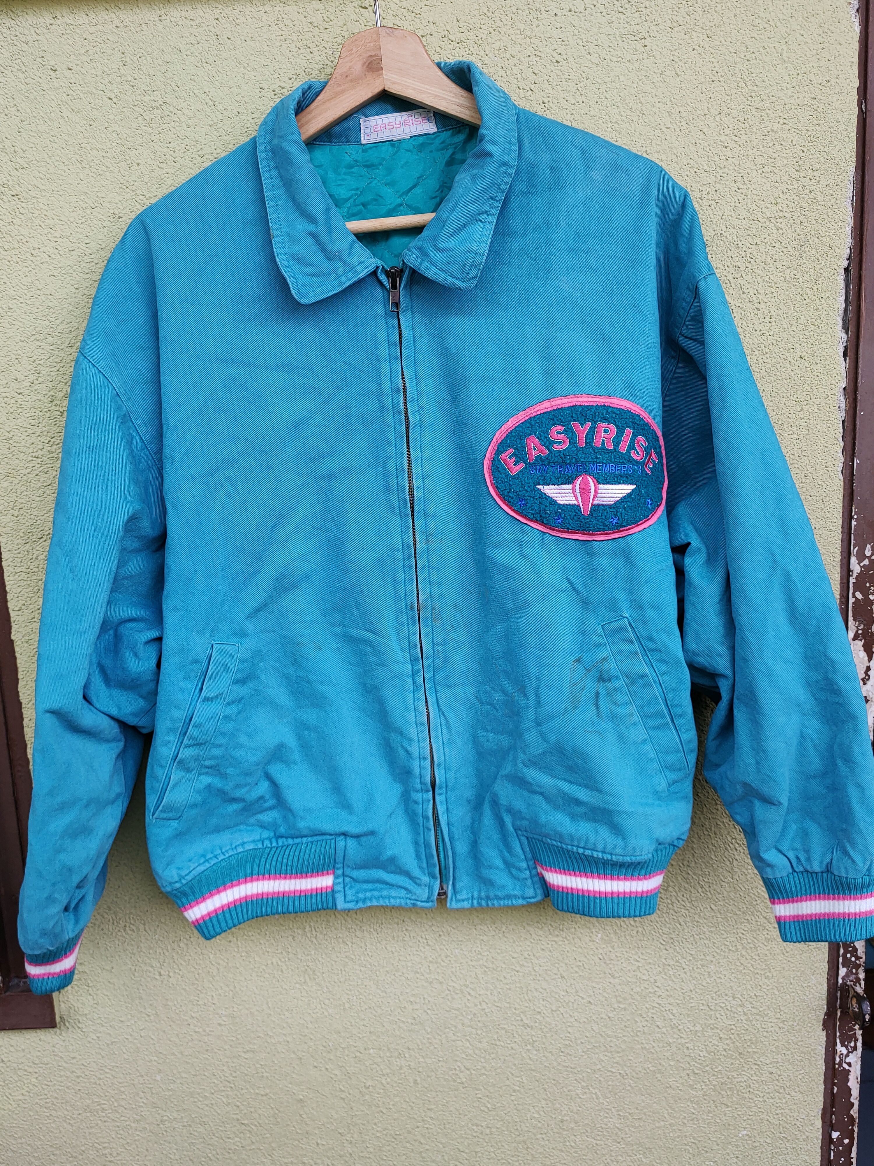 Japanese Brand EASYRISE VINTAGE JAPAN VARSITY DENIM JACKET Size US M / EU 48-50 / 2 - 1 Thumbnail