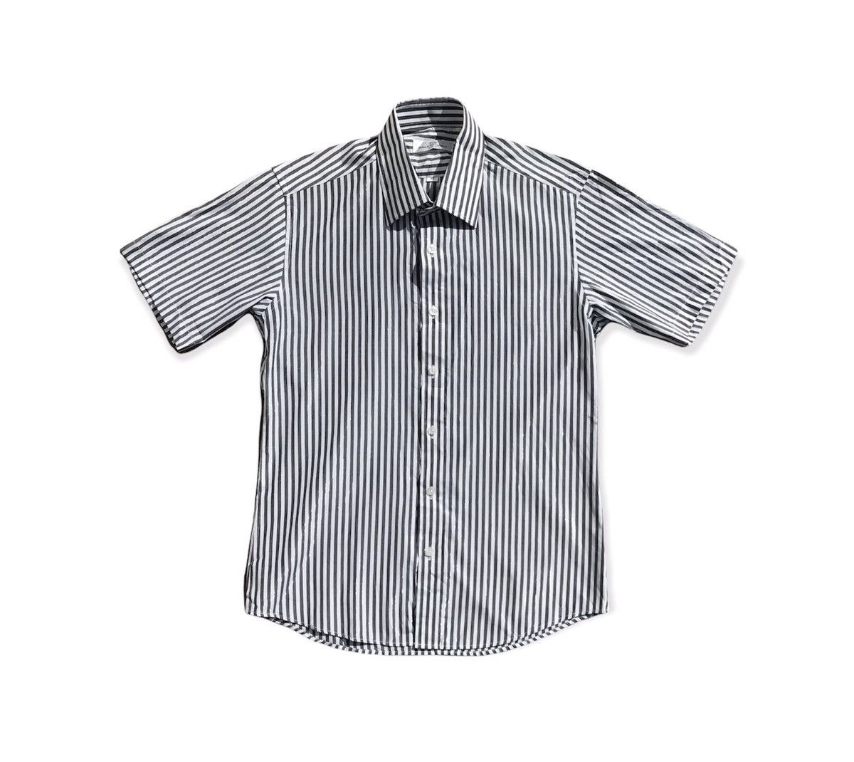 Balenciaga × Vintage Vintage Balenciaga Bling Shine Stripe Button Shirt Size US M / EU 48-50 / 2 - 1 Thumbnail