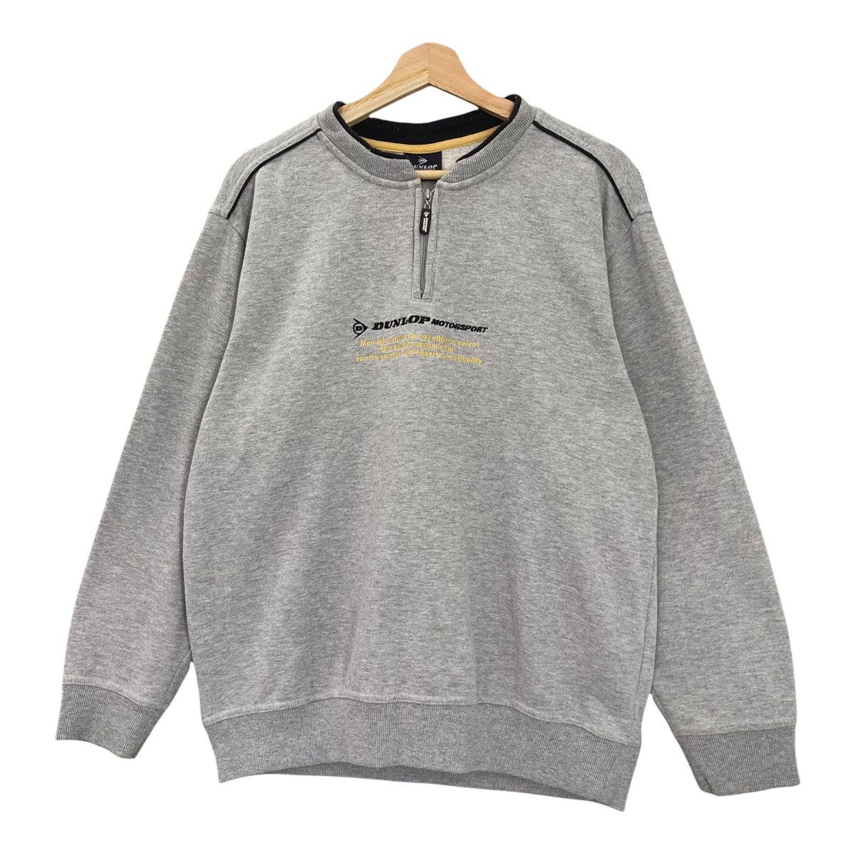 Dunlop × Japanese Brand × Vintage Vtg Dunlop Embroidered Big Logo Halfzip Sweatshirt Size L Size US L / EU 52-54 / 3 - 3 Thumbnail