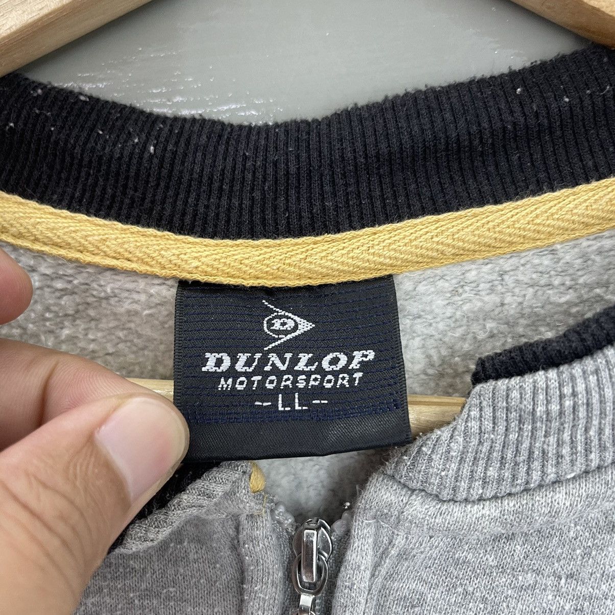 Dunlop × Japanese Brand × Vintage Vtg Dunlop Embroidered Big Logo Halfzip Sweatshirt Size L Size US L / EU 52-54 / 3 - 8 Thumbnail