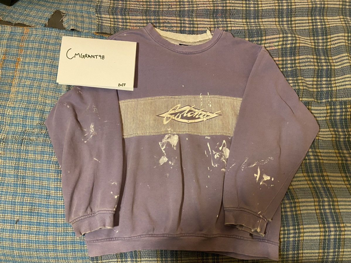 Gotcha Vintage Surf Gotcha Paint Splatter Purple Pin Crew Mock Size US L / EU 52-54 / 3 - 1 Thumbnail