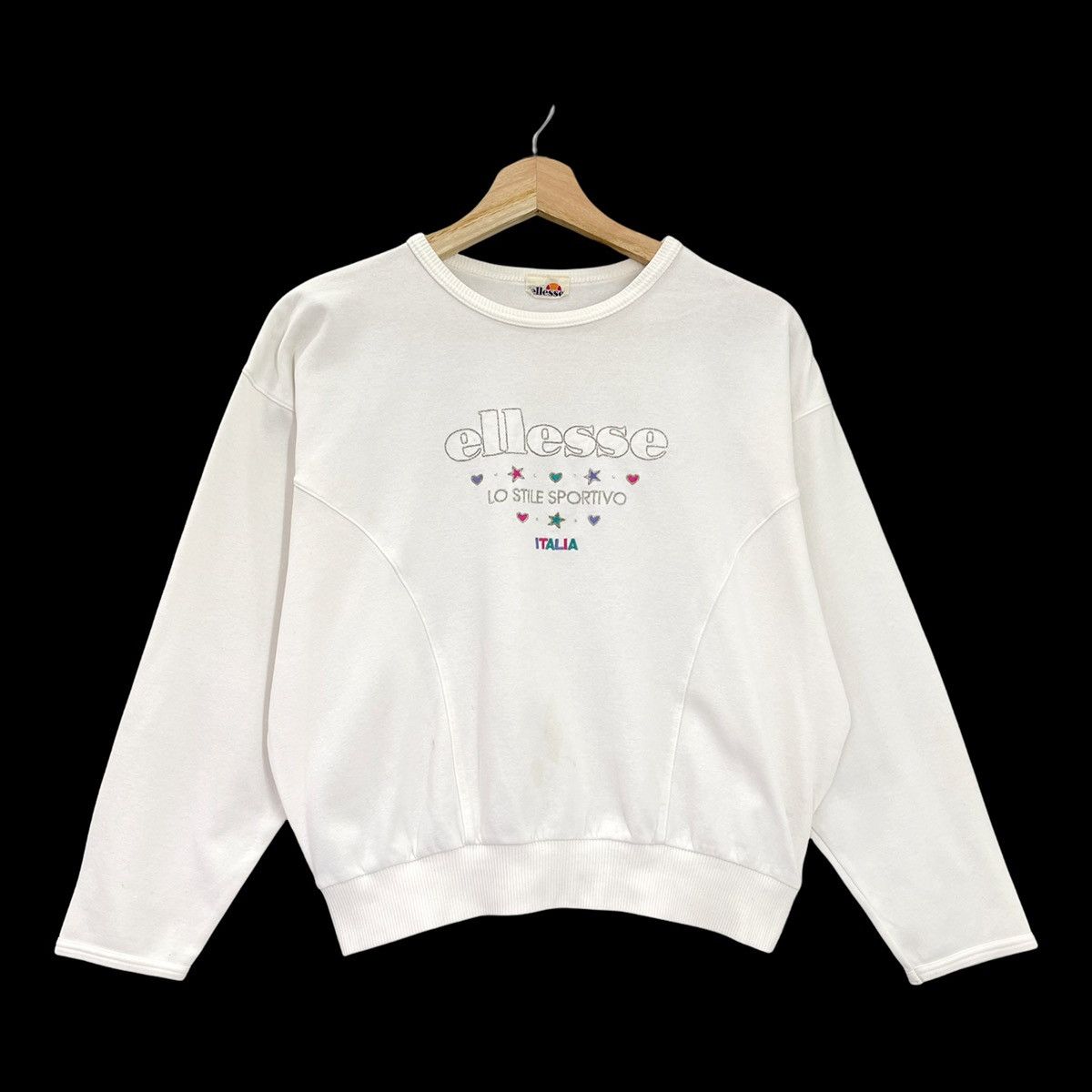 Ellesse × Japanese Brand × Vintage 90’s Ellesse Big Logo Embroidered Crewneck Sweatshirt Size M Size US M / EU 48-50 / 2 - 2 Thumbnail