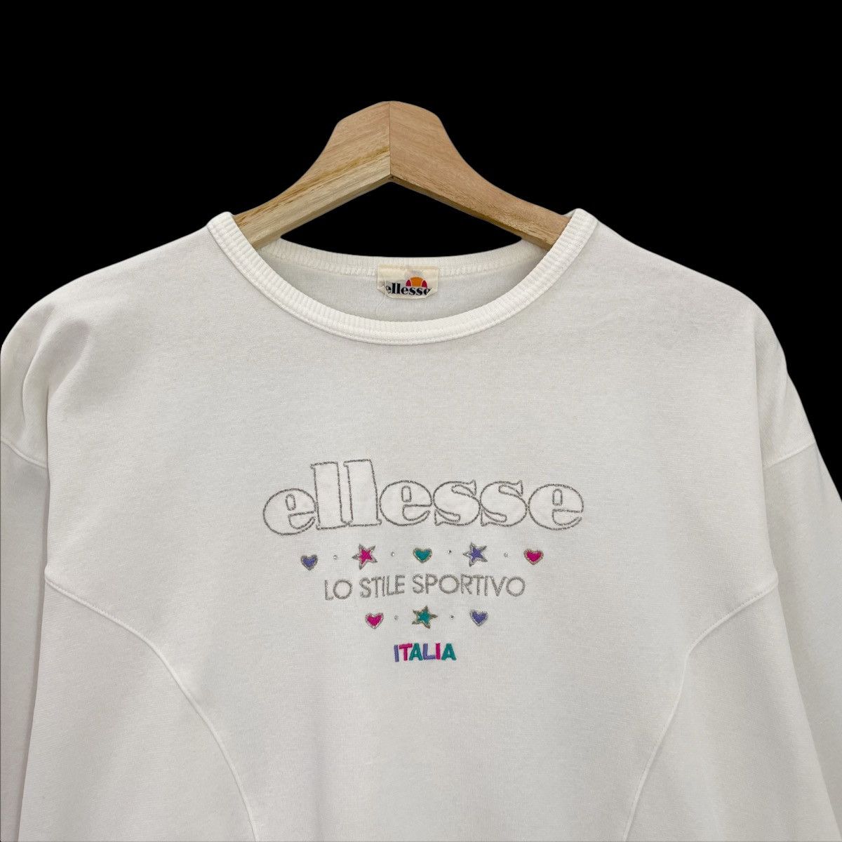 Ellesse × Japanese Brand × Vintage 90’s Ellesse Big Logo Embroidered Crewneck Sweatshirt Size M Size US M / EU 48-50 / 2 - 1 Thumbnail