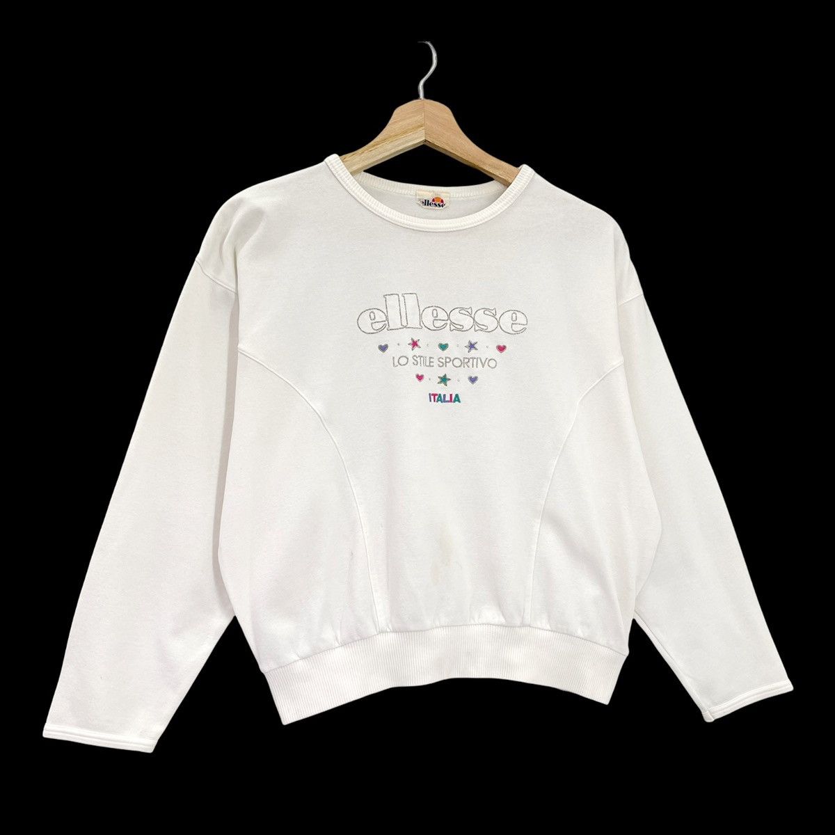 Ellesse × Japanese Brand × Vintage 90’s Ellesse Big Logo Embroidered Crewneck Sweatshirt Size M Size US M / EU 48-50 / 2 - 3 Thumbnail