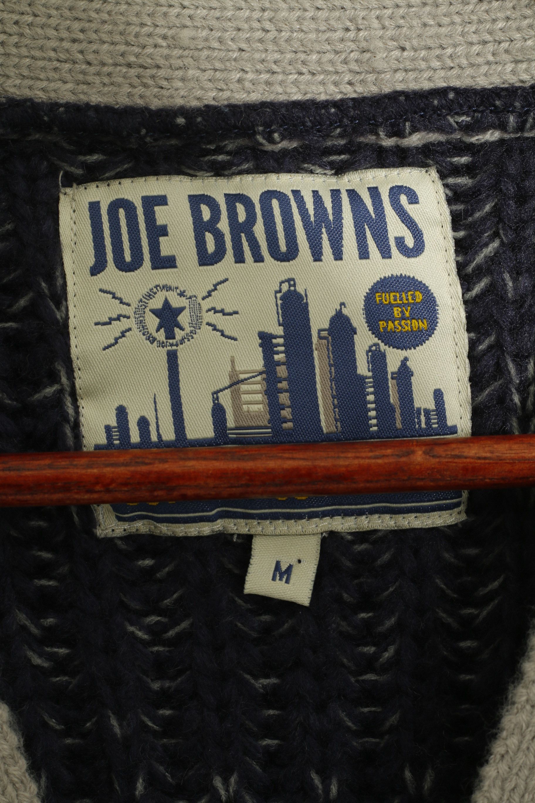 Vintage Joe Browns Men M Cardigan Blue Gray Knitted 9286 Size US M / EU 48-50 / 2 - 4 Thumbnail