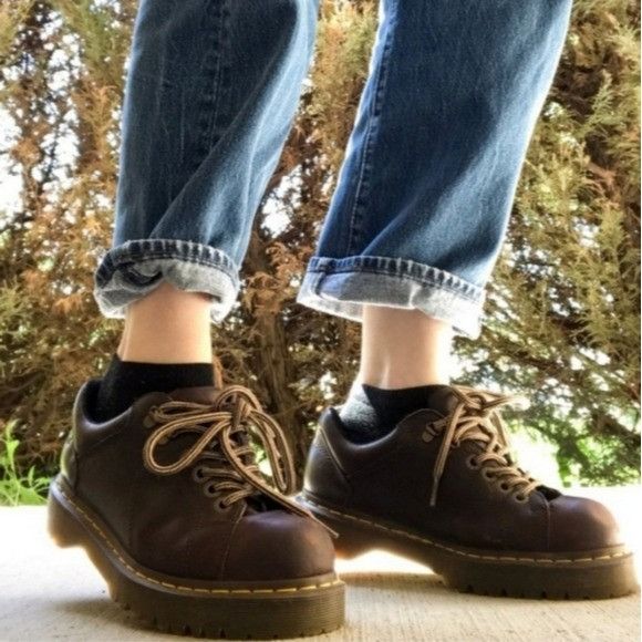 Dr. Martens Dr Martens 10940 y2k Low Boot Lug Sole Platform Brown Grailed