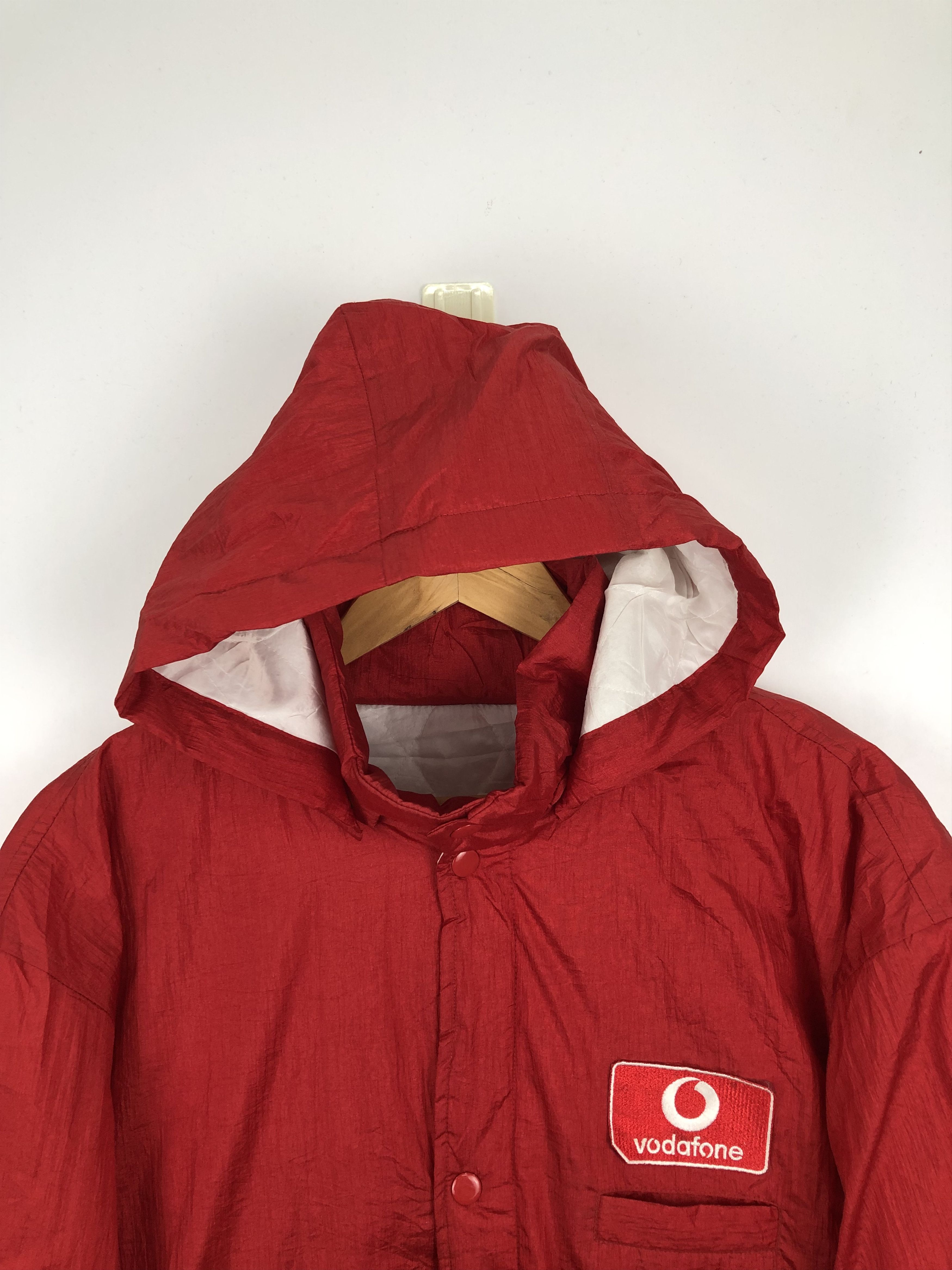 Vintage Vintage Vodafone Hoodie Long Red Jacket J0689 Size US L / EU 52-54 / 3 - 3 Thumbnail