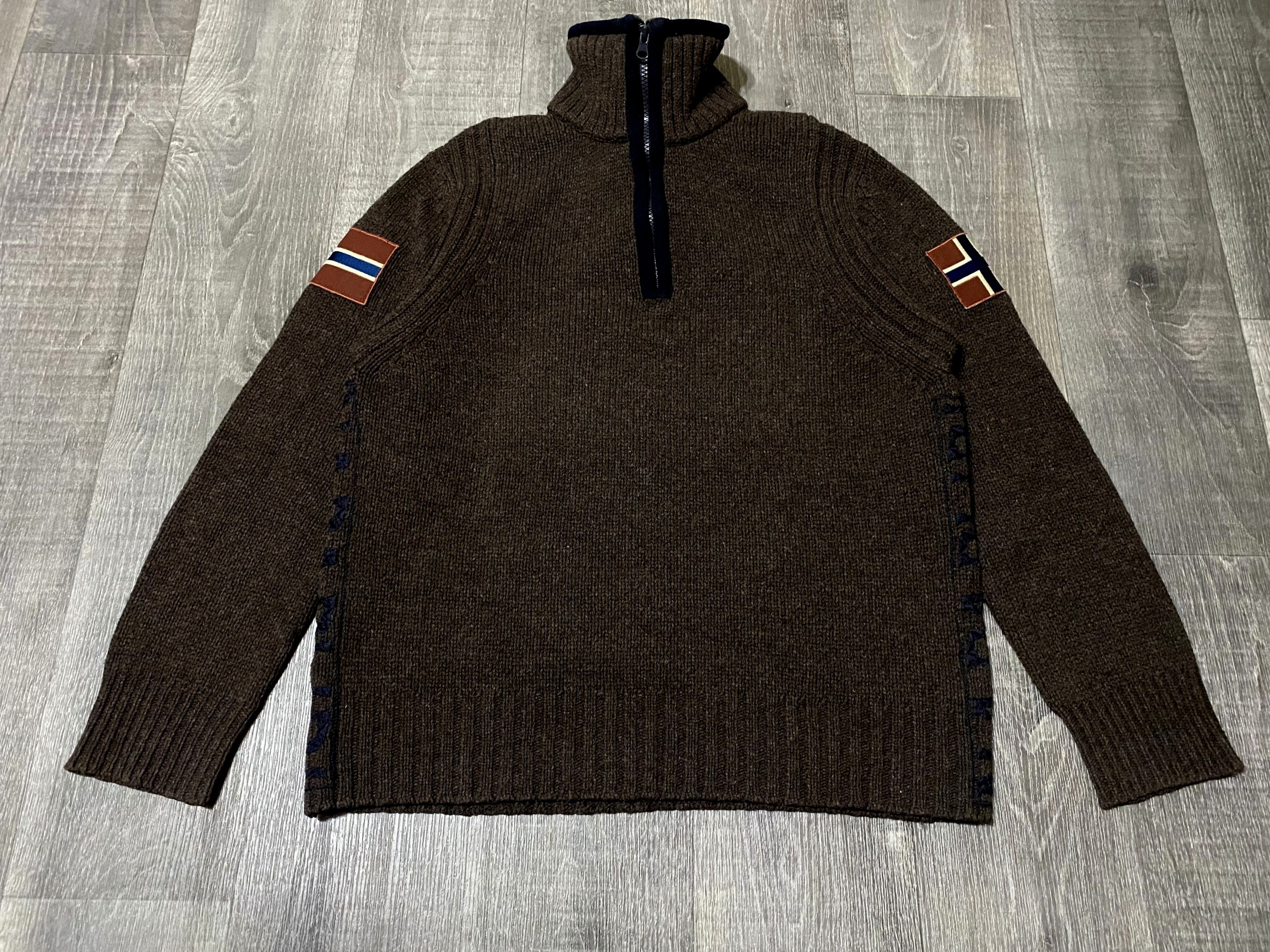 Napapijri Vintage Napapijri Heavy Wool Sweater Big Embroidered Logo Size US M / EU 48-50 / 2 - 5 Thumbnail