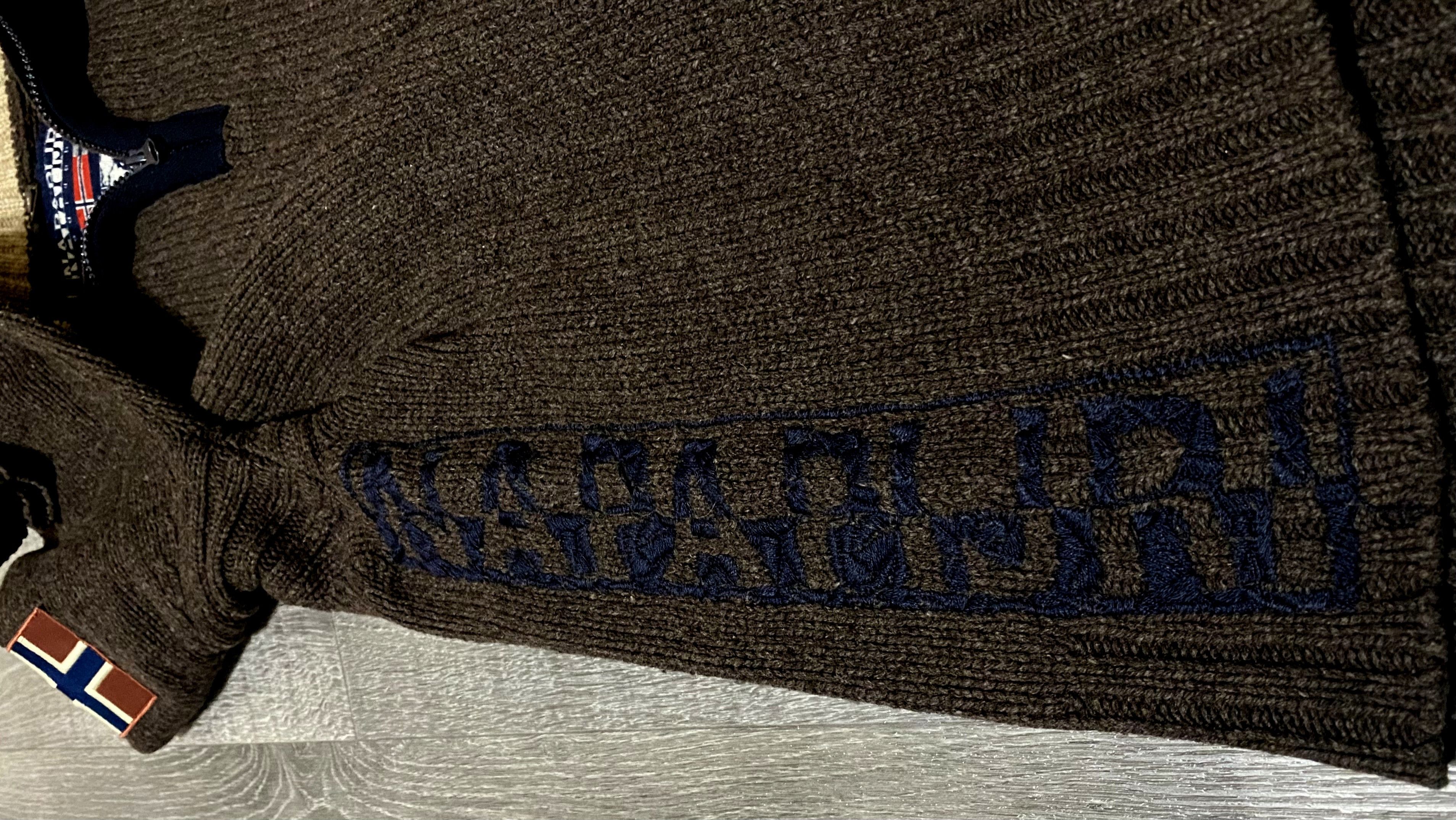 Napapijri Vintage Napapijri Heavy Wool Sweater Big Embroidered Logo Size US M / EU 48-50 / 2 - 7 Thumbnail