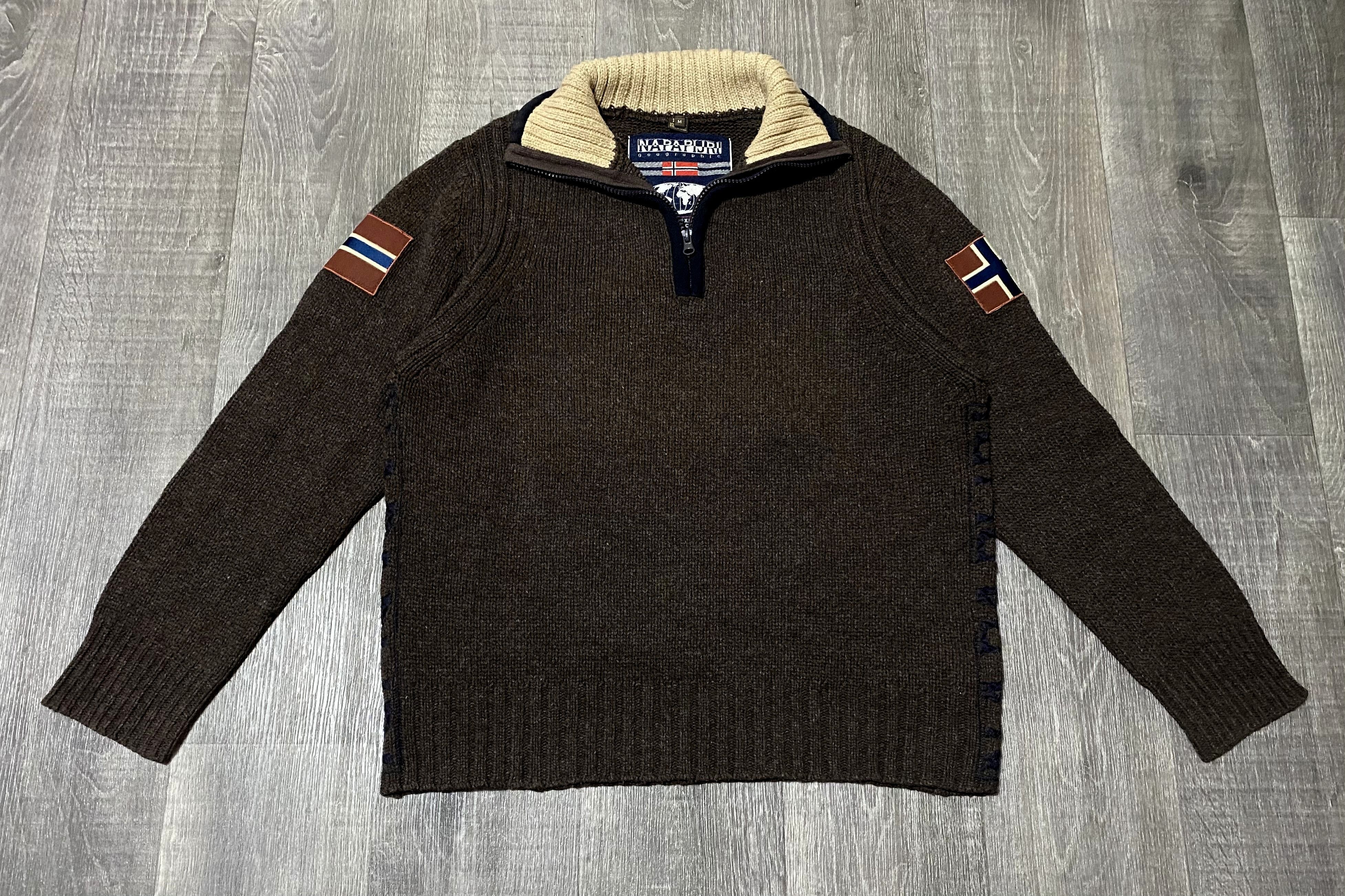 Napapijri Vintage Napapijri Heavy Wool Sweater Big Embroidered Logo Size US M / EU 48-50 / 2 - 4 Thumbnail