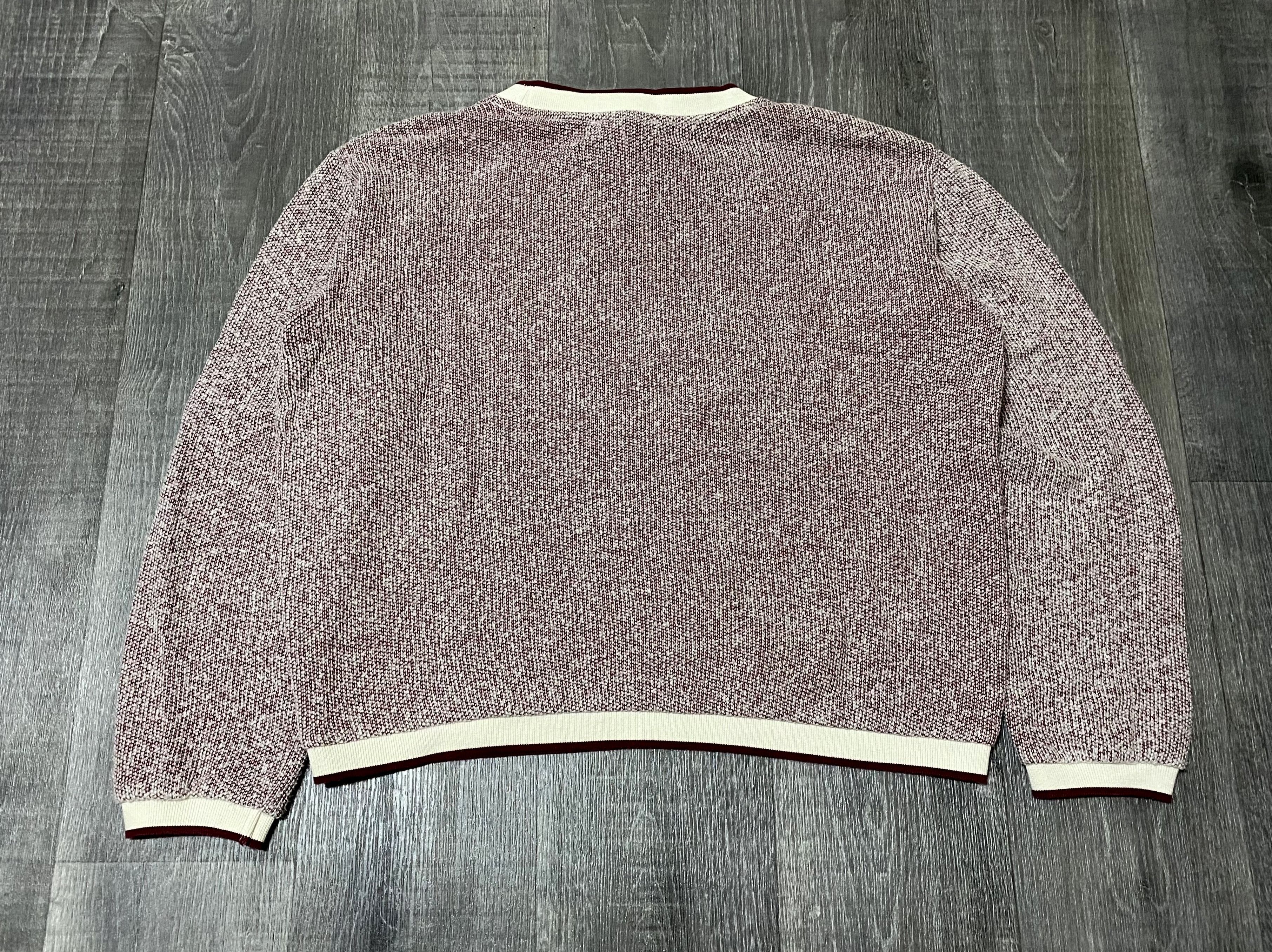 Edwin Women's Edwin Oversized White-Knitted Burgundy Sweatshirt Size US S / EU 44-46 / 1 - 3 Thumbnail