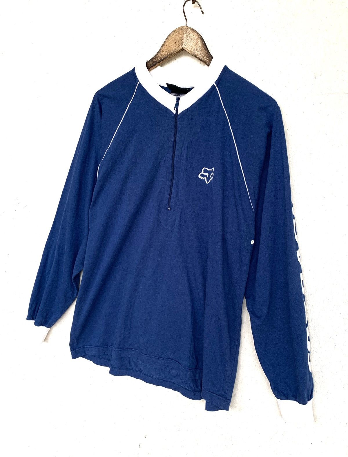 Vintage Longsleeve zipper neck By FOX RACING.