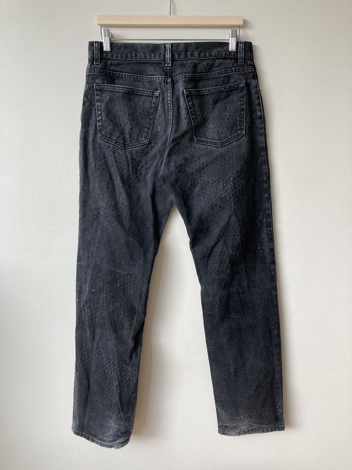Helmut Lang Archive S/S 2003 Black ”Tyre Print” Denim Size US 30 / EU 46 - 5 Thumbnail