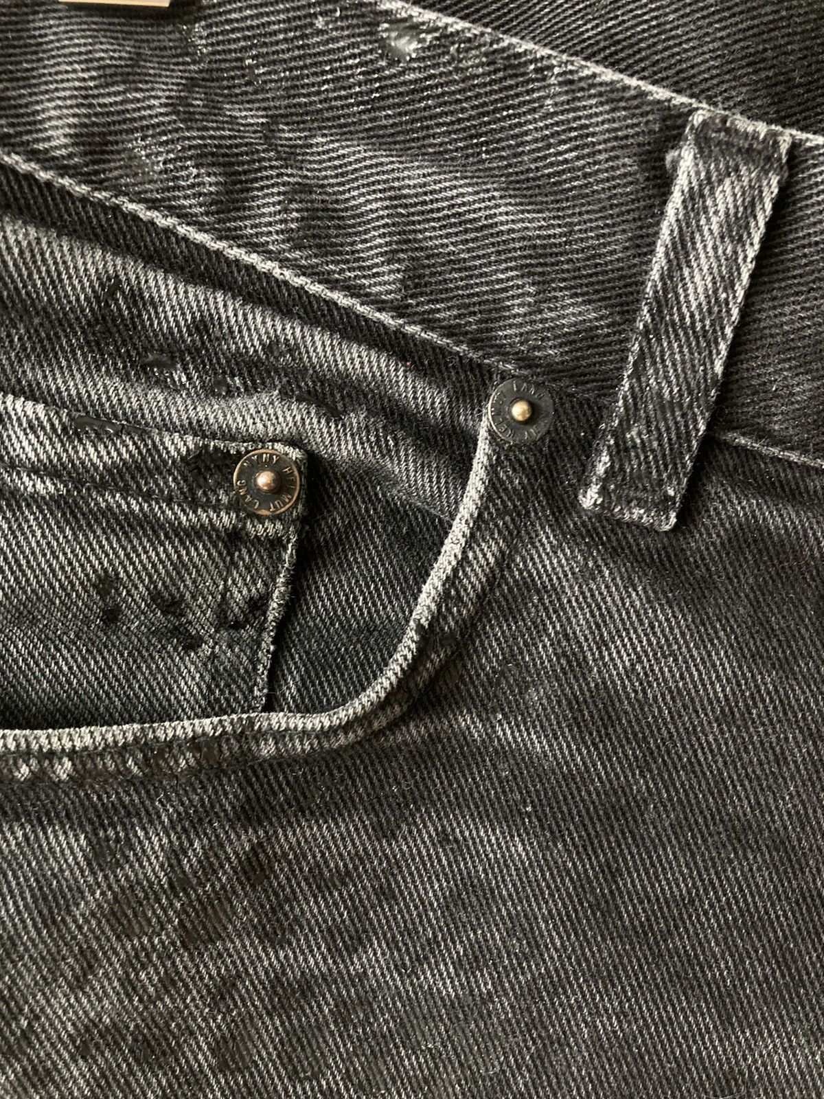 Helmut Lang Archive S/S 2003 Black ”Tyre Print” Denim Size US 30 / EU 46 - 3 Thumbnail