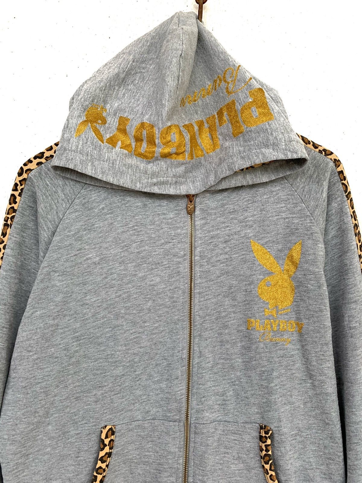 Playboy PLAYBOY Bunny Zipper Hoodie with Spot Animal. Size L / US 10 / IT 46 - 3 Thumbnail