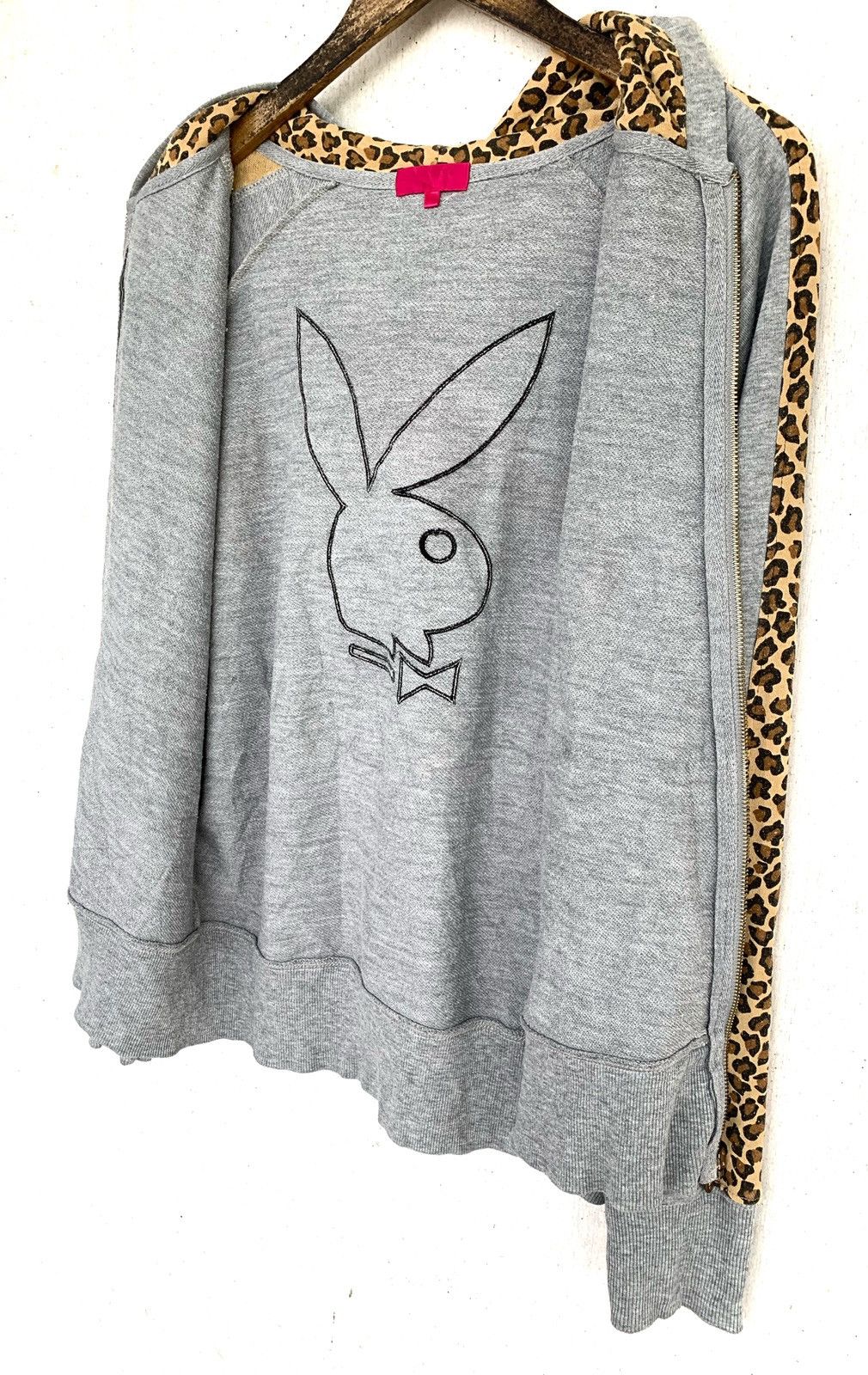 Playboy PLAYBOY Bunny Zipper Hoodie with Spot Animal. Size L / US 10 / IT 46 - 11 Thumbnail