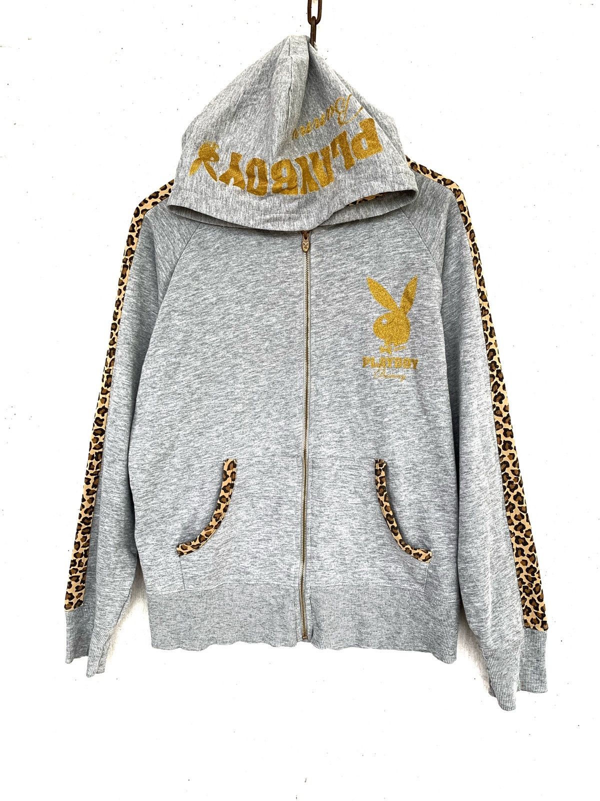 Playboy PLAYBOY Bunny Zipper Hoodie with Spot Animal. Size L / US 10 / IT 46 - 2 Thumbnail