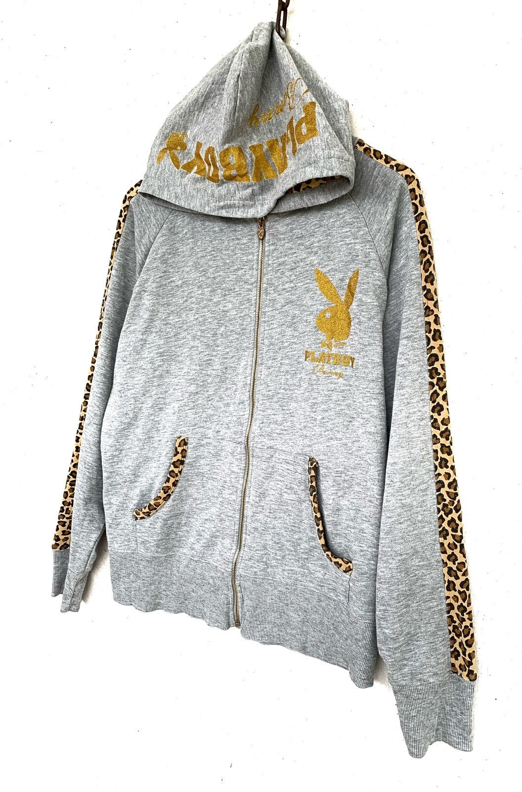 Playboy PLAYBOY Bunny Zipper Hoodie with Spot Animal. Size L / US 10 / IT 46 - 1 Thumbnail