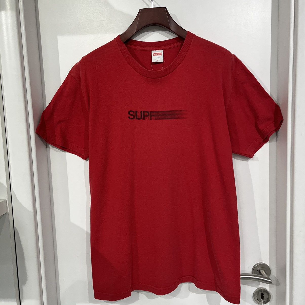 Supreme motion logo tee 2024 red