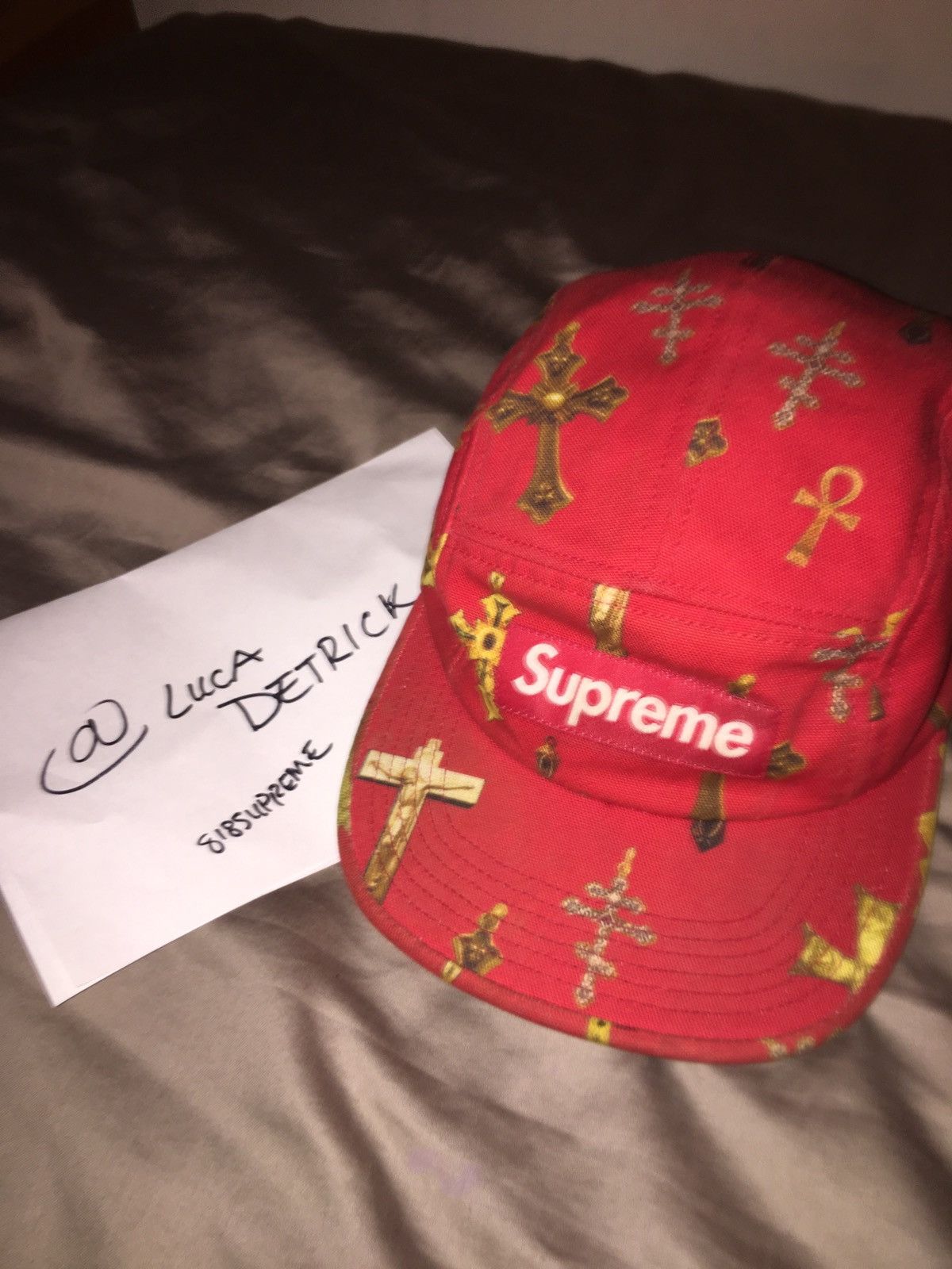 SUPREME outlet CROSSES CAMP CAP SS13 Very rare cream colourway n*New*