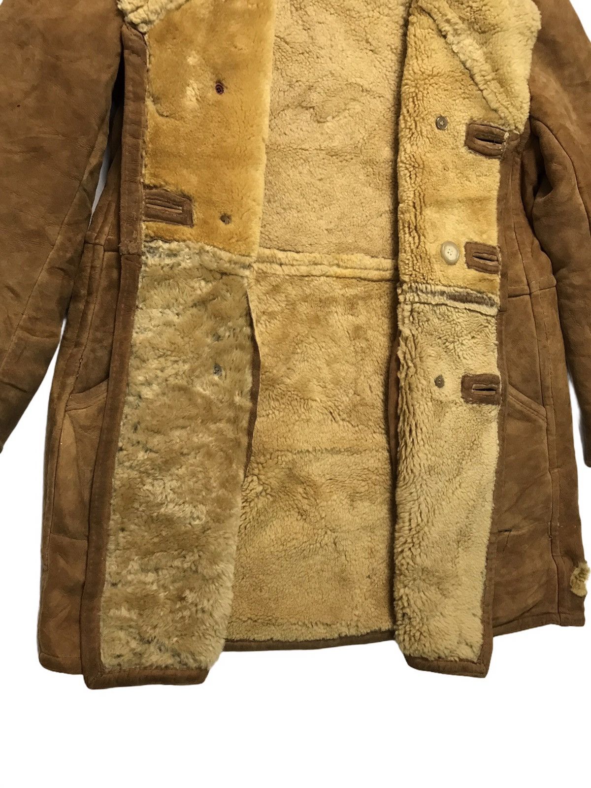 Japanese Brand O’ned Lined Sherpa Sheepskin Double Breasted Coat Size US M / EU 48-50 / 2 - 7 Thumbnail
