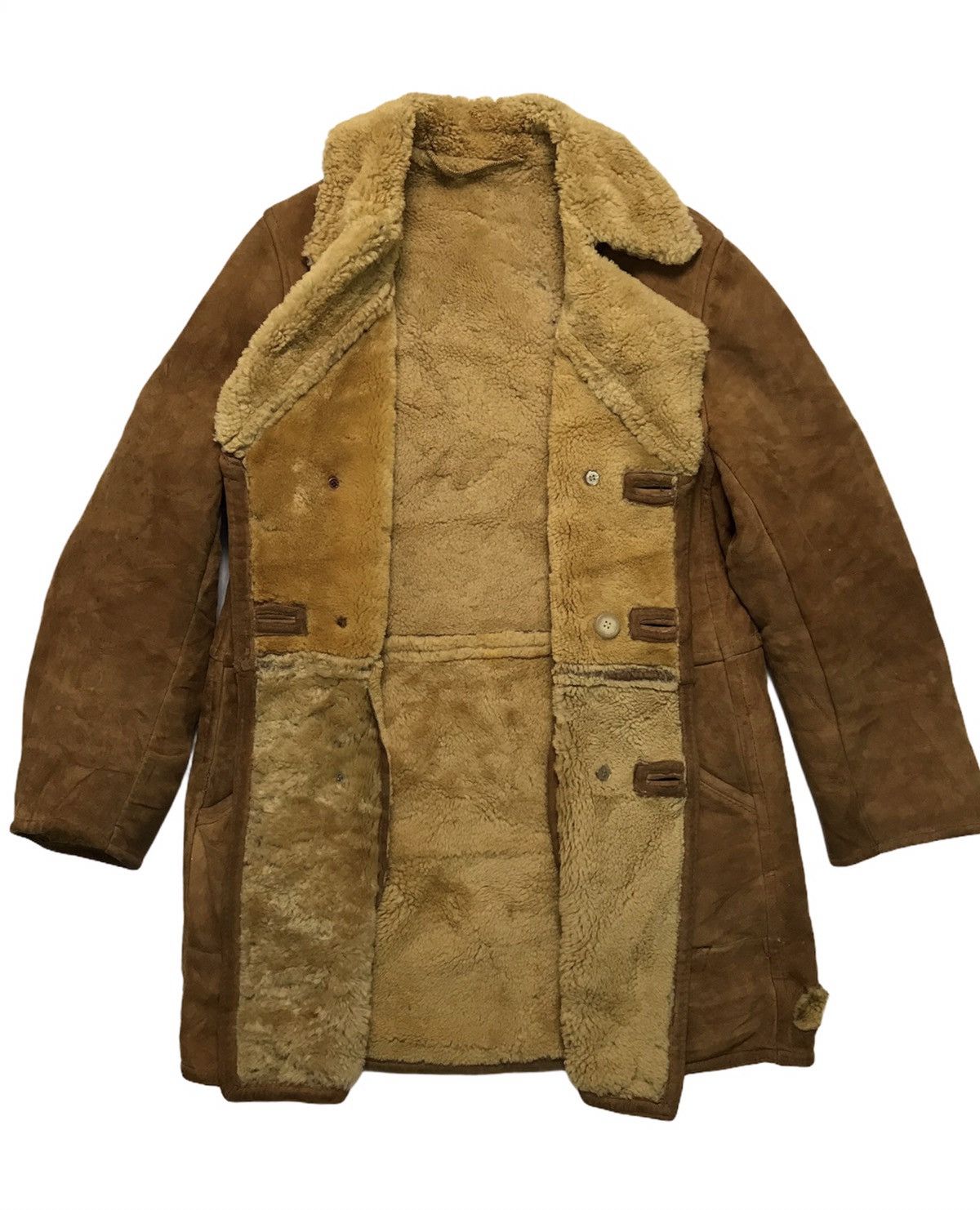 Japanese Brand O’ned Lined Sherpa Sheepskin Double Breasted Coat Size US M / EU 48-50 / 2 - 6 Thumbnail