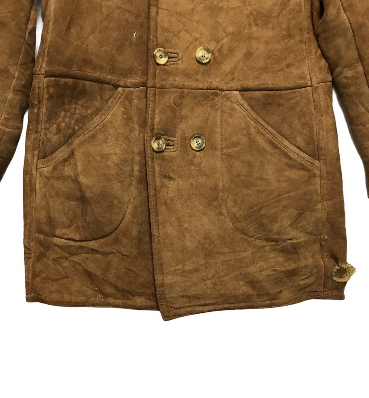 Japanese Brand O’ned Lined Sherpa Sheepskin Double Breasted Coat Size US M / EU 48-50 / 2 - 3 Thumbnail