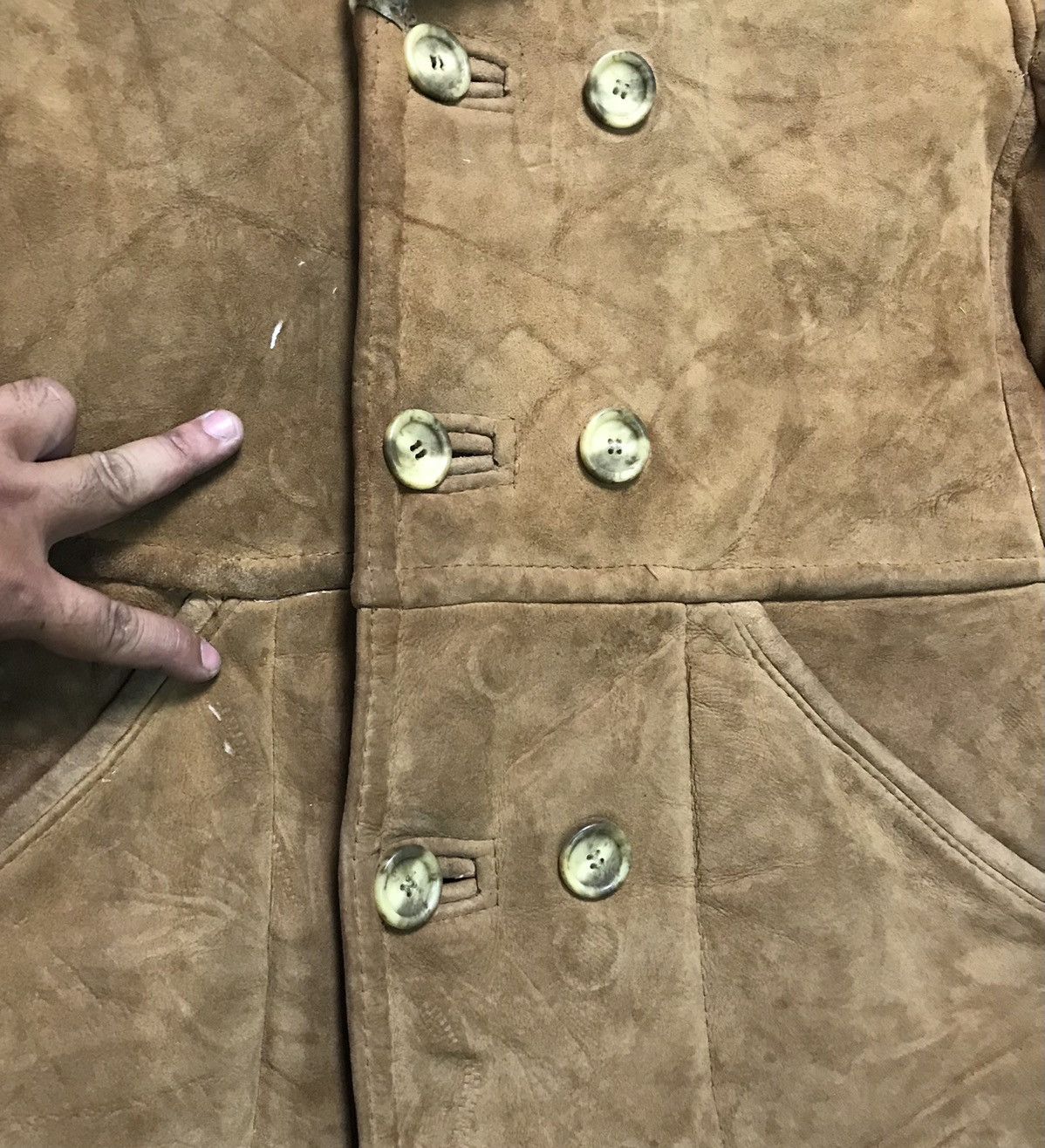 Japanese Brand O’ned Lined Sherpa Sheepskin Double Breasted Coat Size US M / EU 48-50 / 2 - 10 Thumbnail
