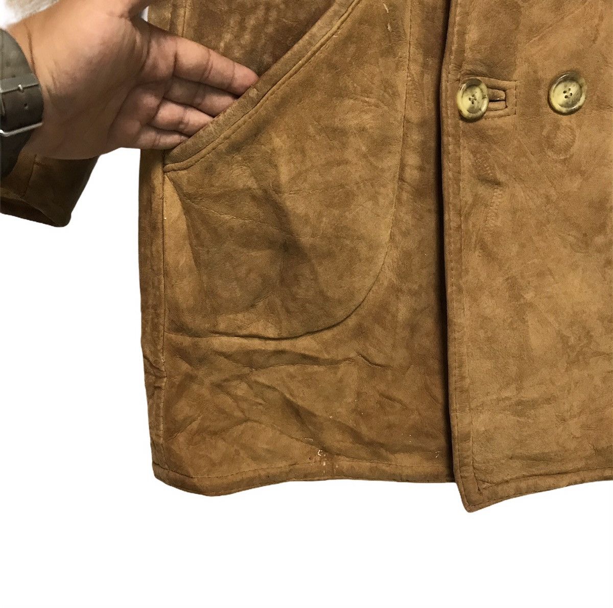 Japanese Brand O’ned Lined Sherpa Sheepskin Double Breasted Coat Size US M / EU 48-50 / 2 - 4 Thumbnail