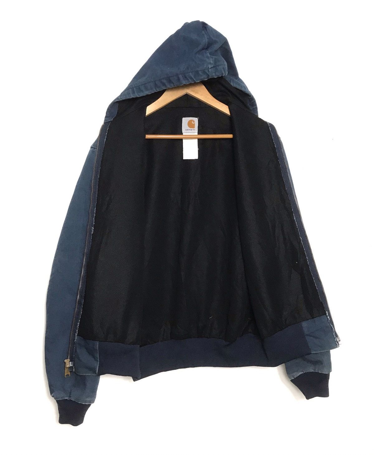 Carhartt × Vintage Vintage Charhartt Denim Blue Hoodie Jacket Size US M / EU 48-50 / 2 - 7 Thumbnail