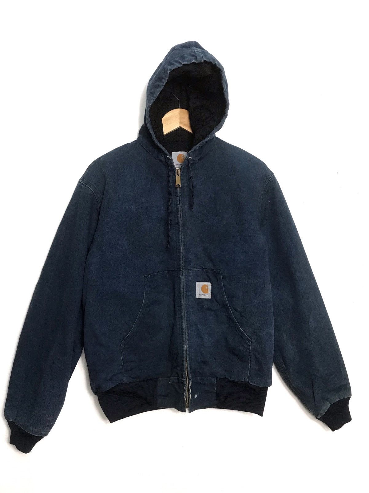 Vintage Charhartt Denim Blue Hoodie Jacket