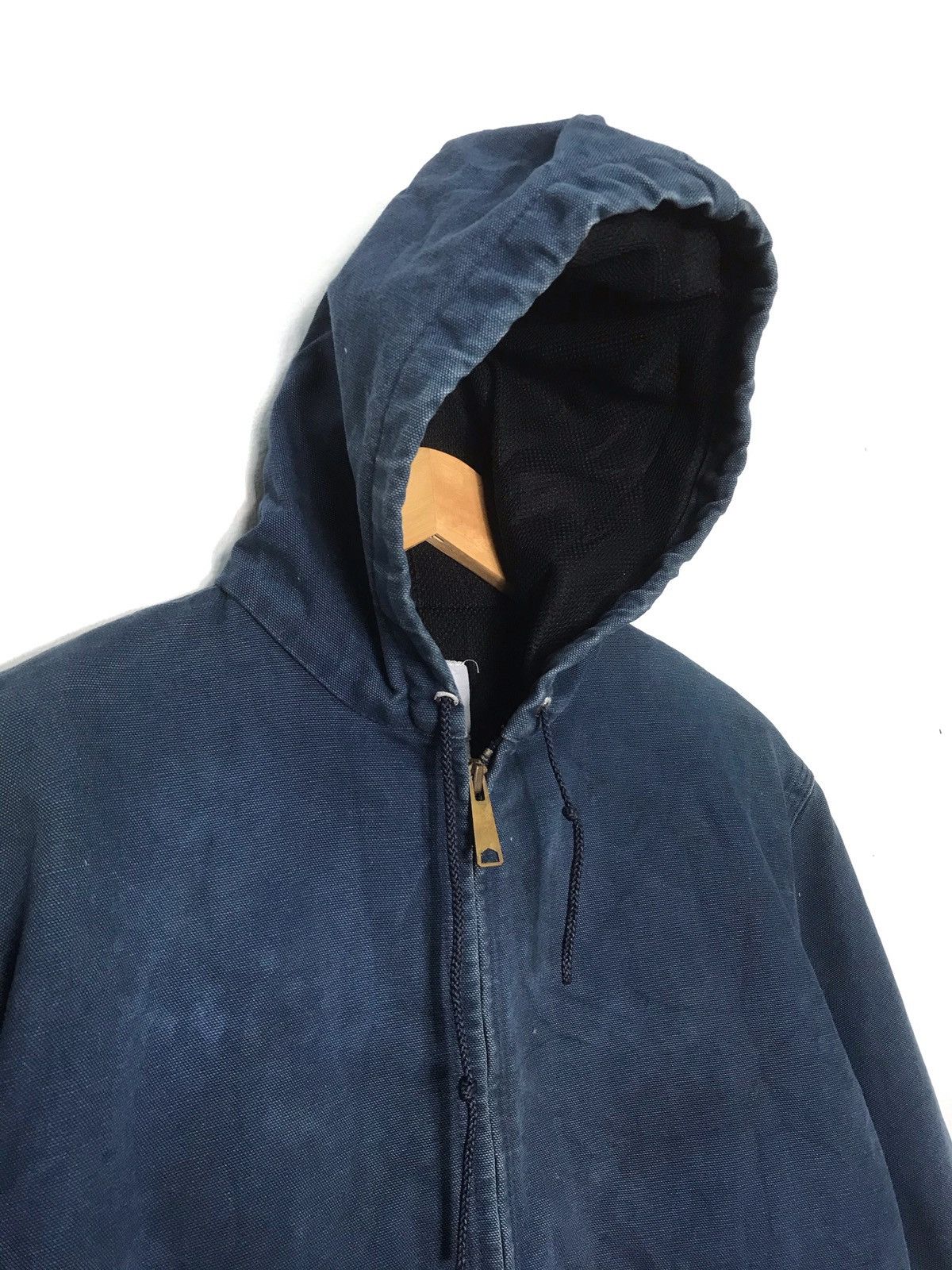 Carhartt × Vintage Vintage Charhartt Denim Blue Hoodie Jacket Size US M / EU 48-50 / 2 - 4 Thumbnail