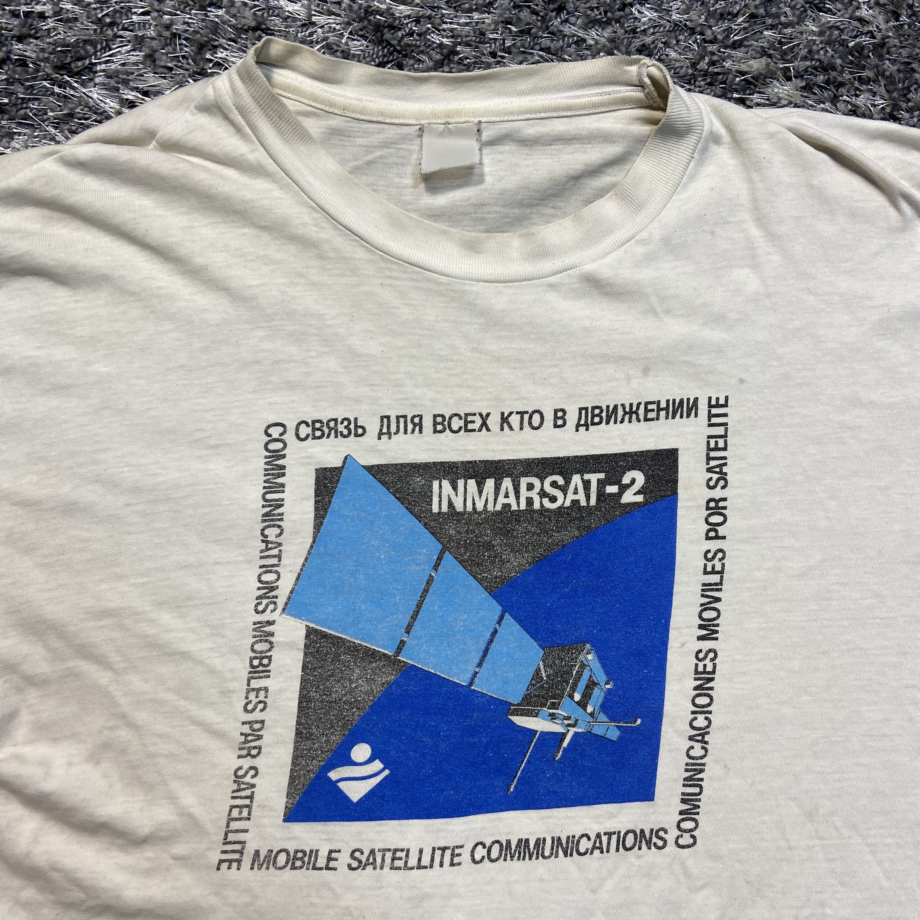1980s СВЯЗЬ ДЛЯ ТЕХ КТО В ДВИЖЕНИИ - INMARSAT 2 PROMO TEE