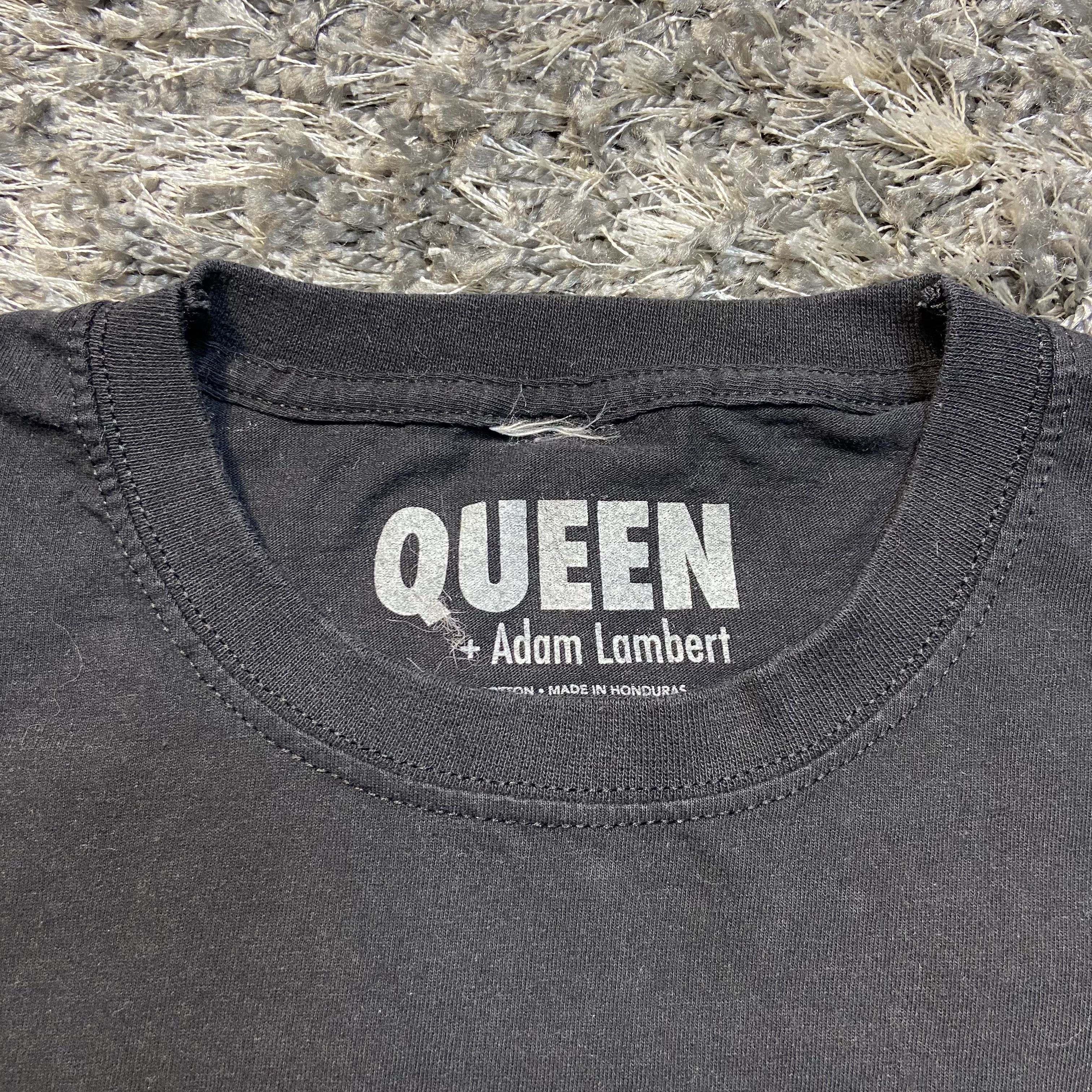 Band Tees QUEEN + ADAM LAMBERT VINTAGE TOUR TEE Size US L / EU 52-54 / 3 - 8 Thumbnail