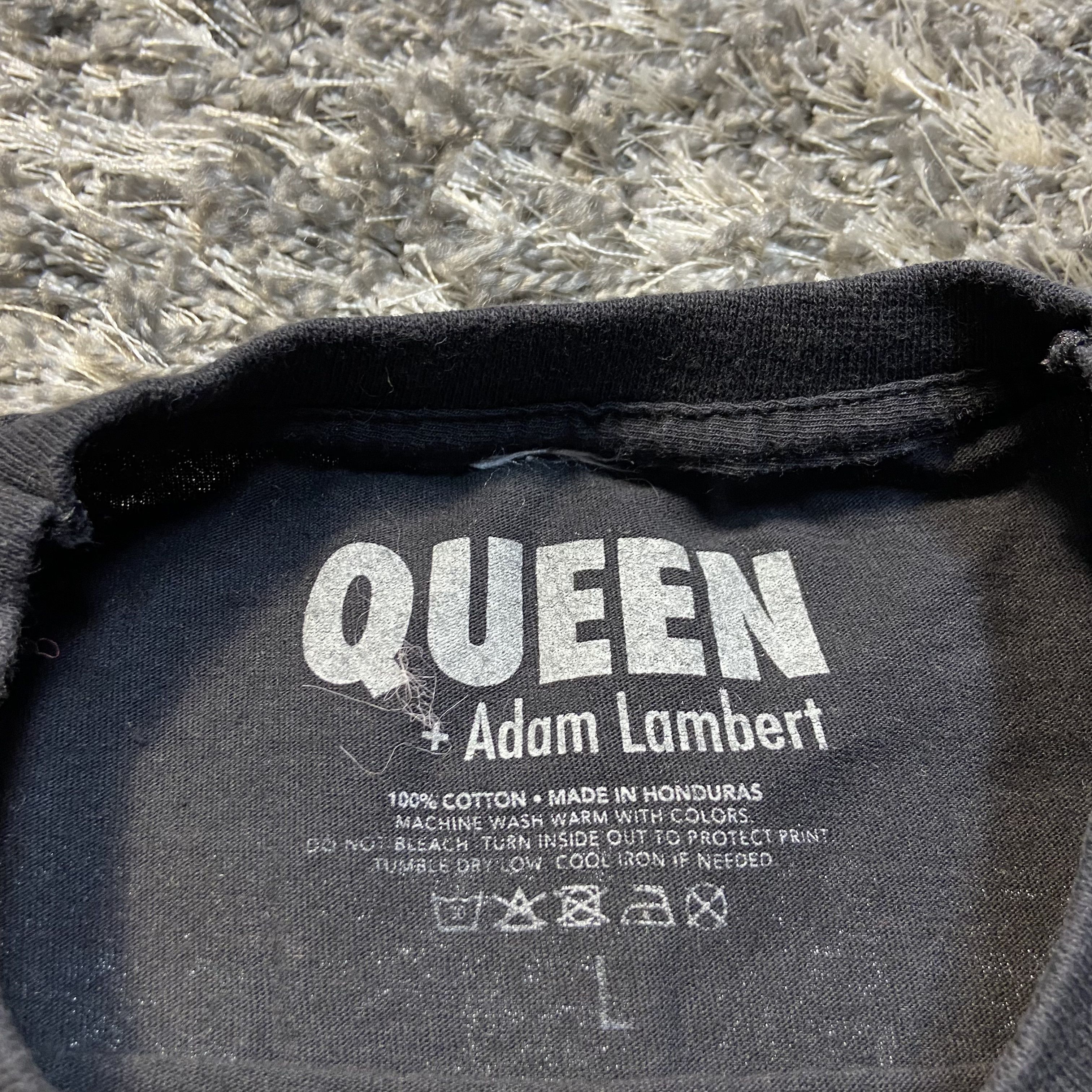 Band Tees QUEEN + ADAM LAMBERT VINTAGE TOUR TEE Size US L / EU 52-54 / 3 - 9 Thumbnail
