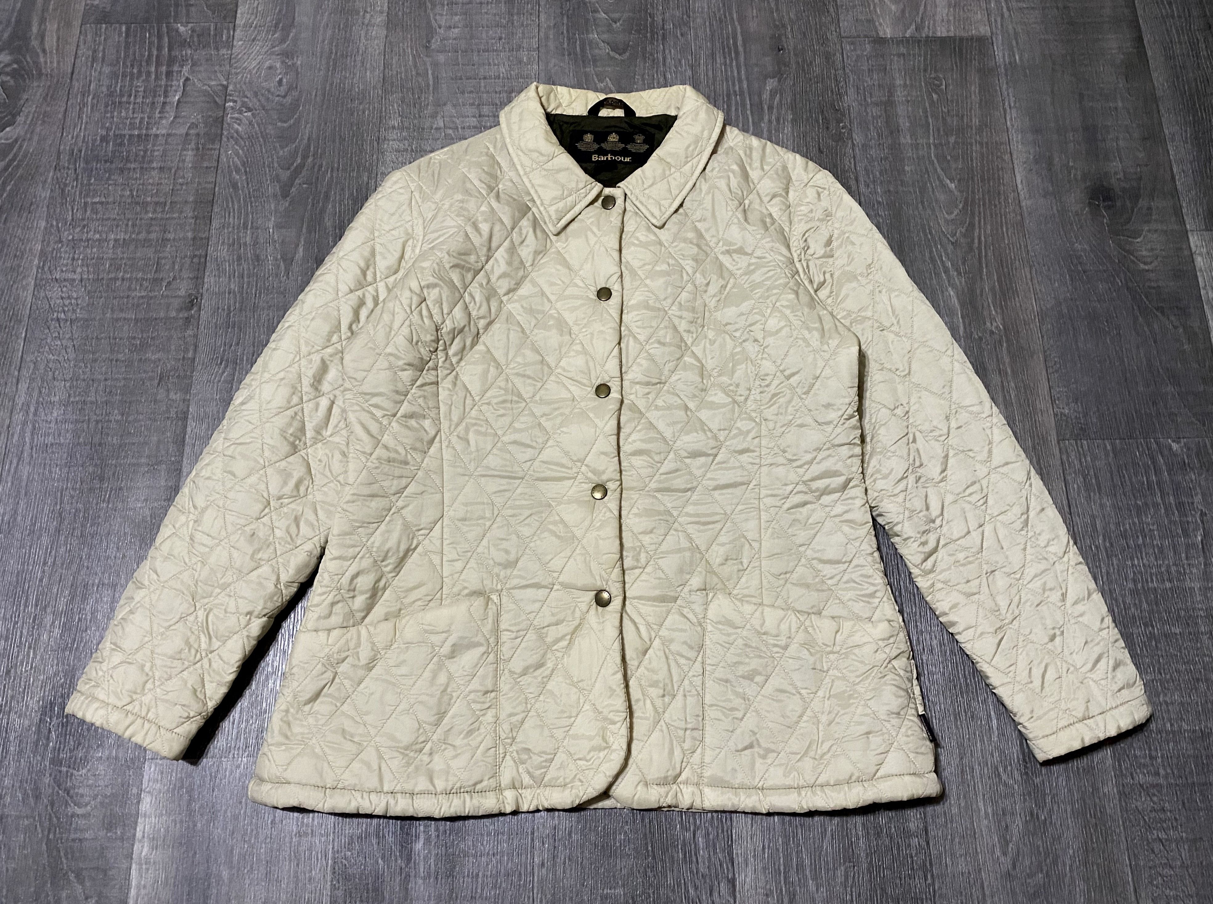 Barbour Women’s Barbour Beige Shaped Lightweight Quilt Short Jacket Size L / US 10 / IT 46 - 2 Thumbnail