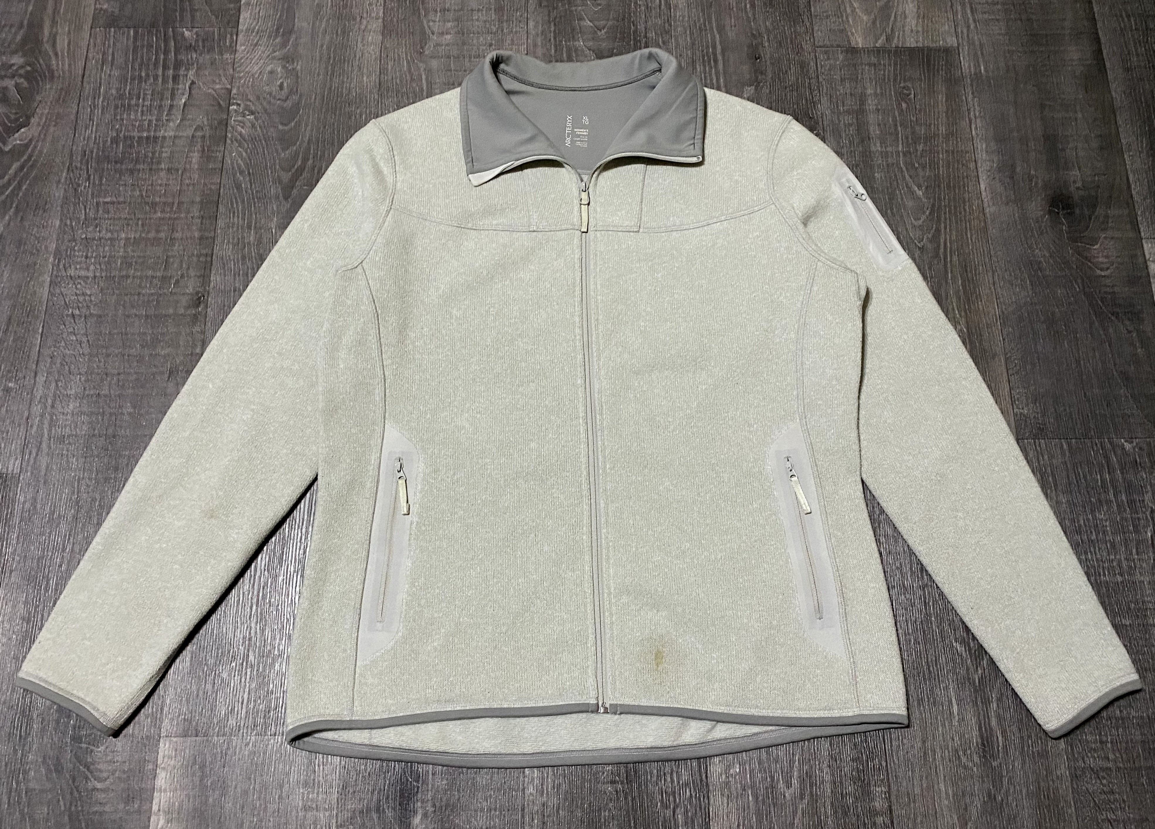 Arc'teryx Women's Unisex Arc'Teryx Grey Zip Sweater Light Jacket Size US XL / EU 56 / 4 - 2 Thumbnail
