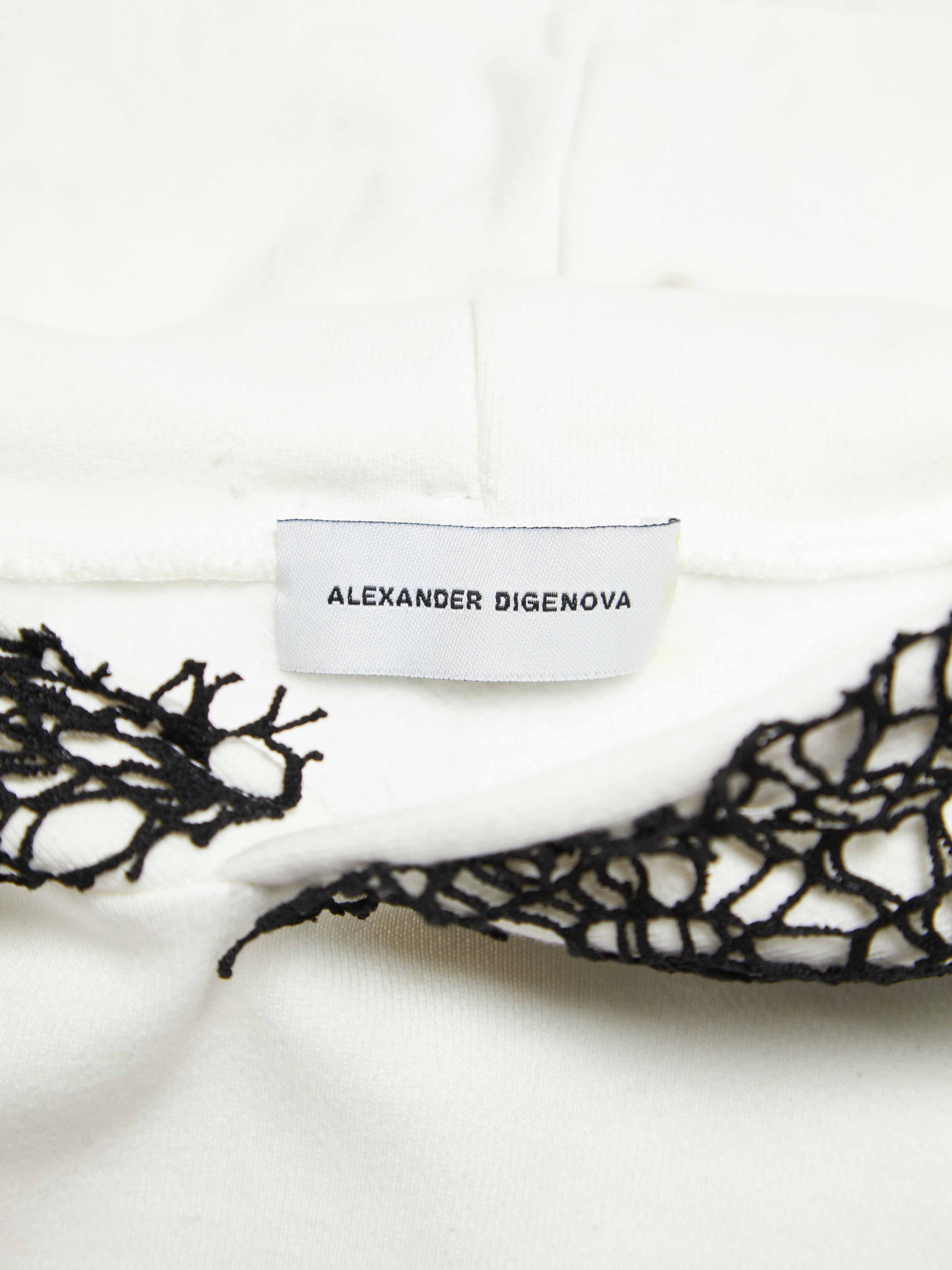 ALEXANDER DIGENOVA Spider Web Detail Front Pocket Cotton Hoodie Size US XL / EU 56 / 4 - 4 Thumbnail